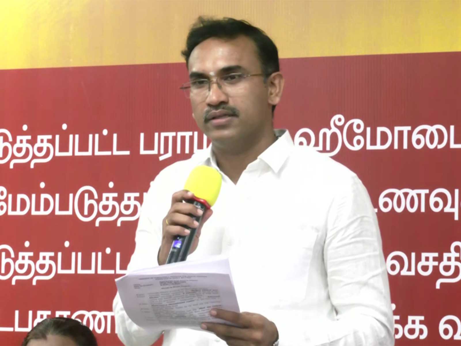 Tamil Nadu Health Minister KG Arunraj (Photo/ANI)