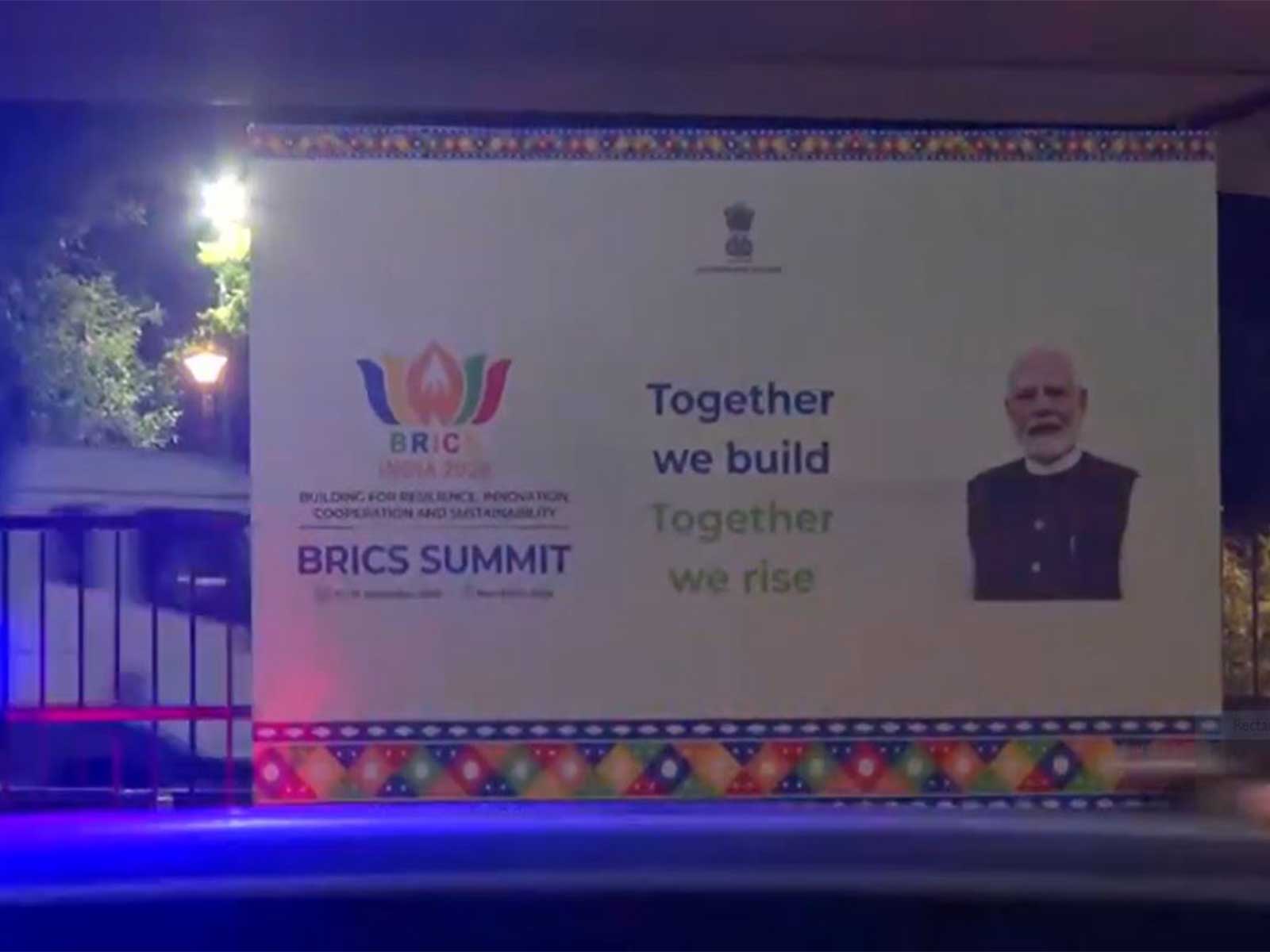 Delhi decorated with posters and lighting ahead of the BRICS Summit 2026 (Photo/ANI)