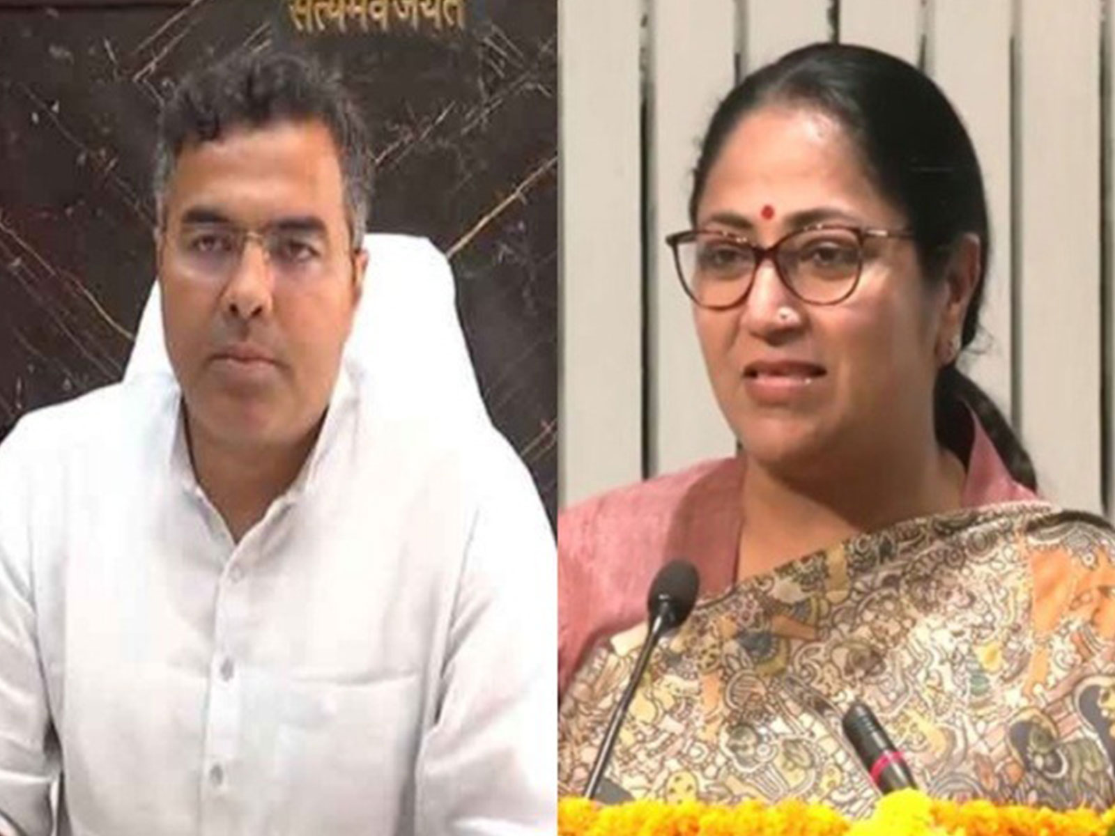 Delhi CM Rekha Gupta and Minister Parvesh Verma (File Photo/ANI)