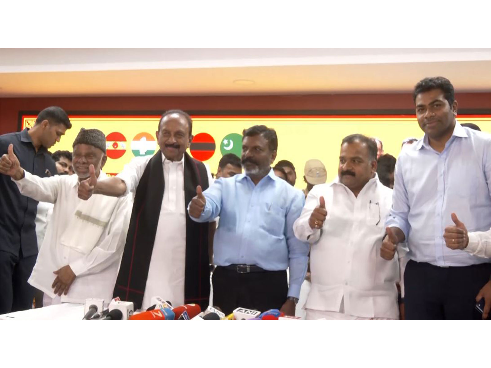 TVK allies (Photo/ANI)