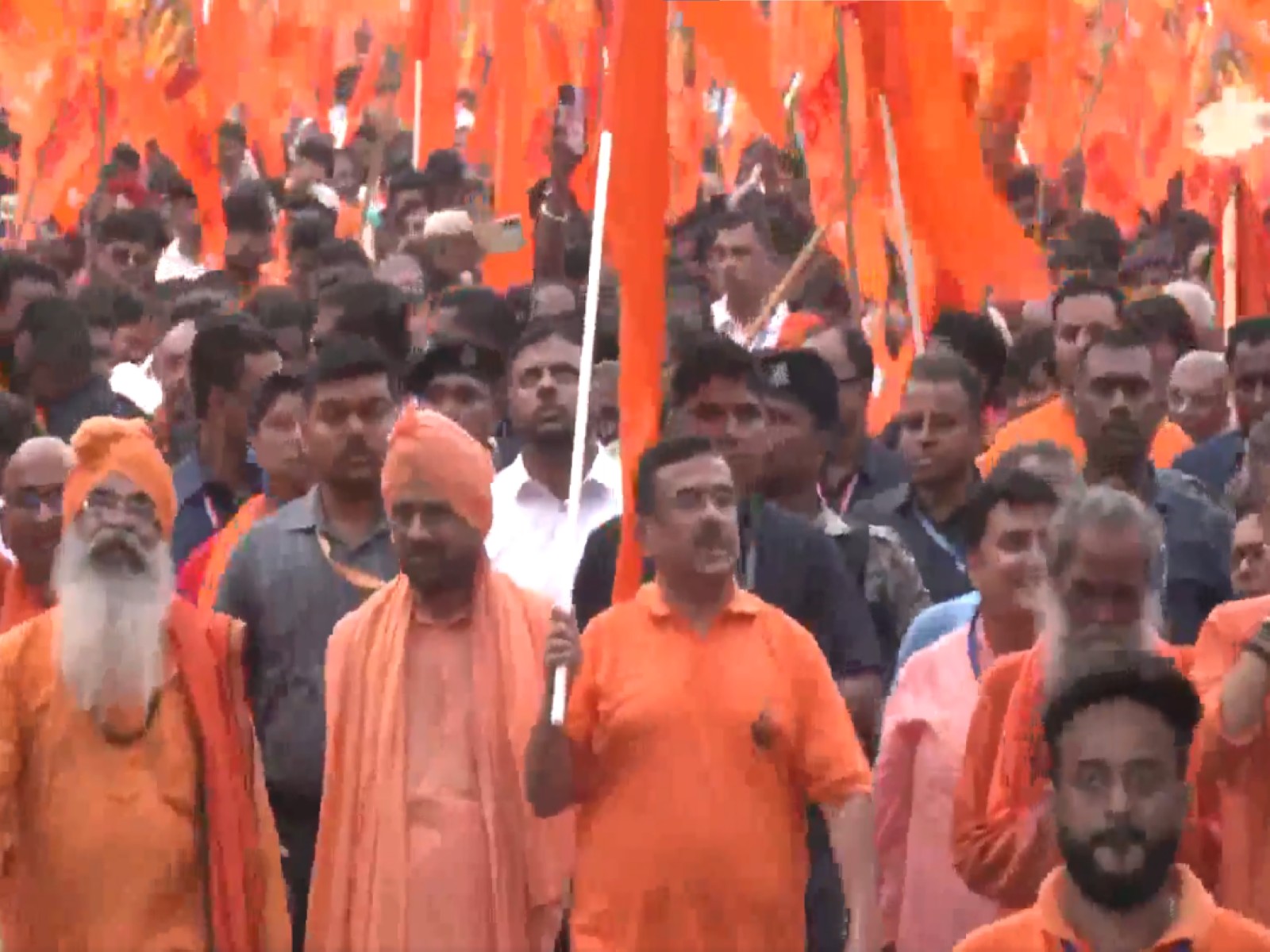 West Bengal CM Suvendu Adhikari participates in the Gerua Samman Yatra(Photo/ANI)