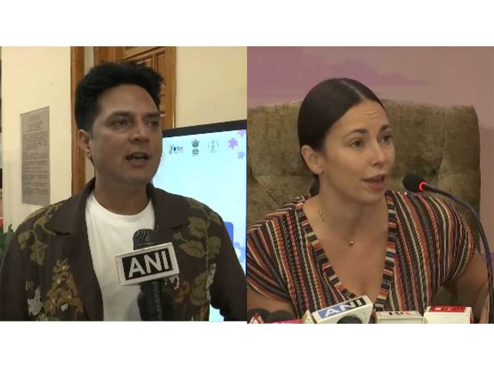 film director Rahhat Kazmi and spanish filmmaker Anna Saura (Photos/ANI)