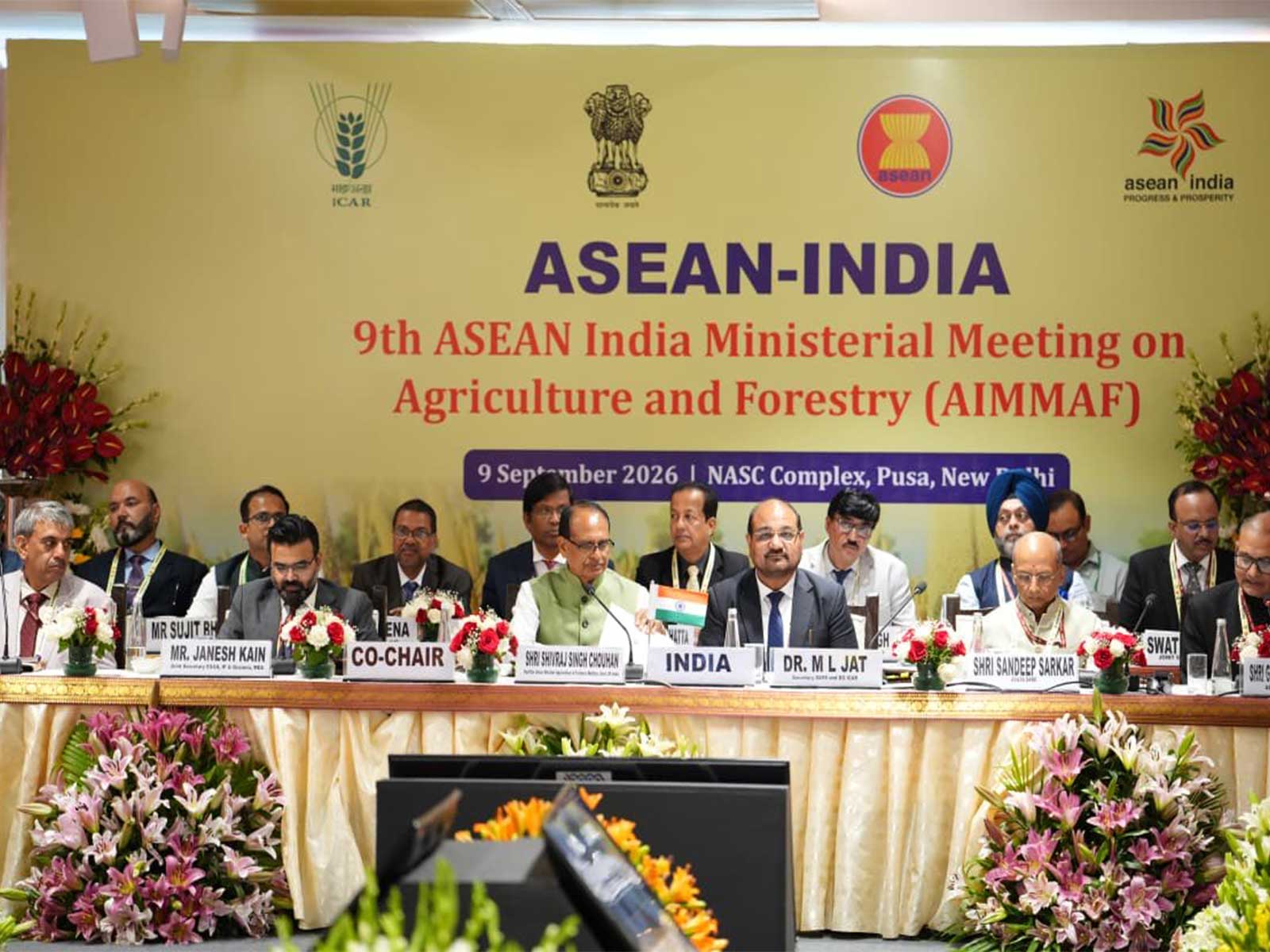 Union Minister for Agriculture and Farmers’ Welfare Shivraj Singh Chouhan at the 9th ASEAN-India Ministerial Meeting on Agriculture and Forestry (Photo/X/@ChouhanShivraj)