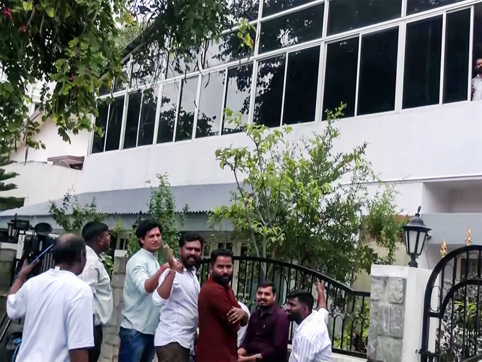 The residence of Karnataka Minister Satish Jarkiholi in Bengaluru (Photo/ANI)