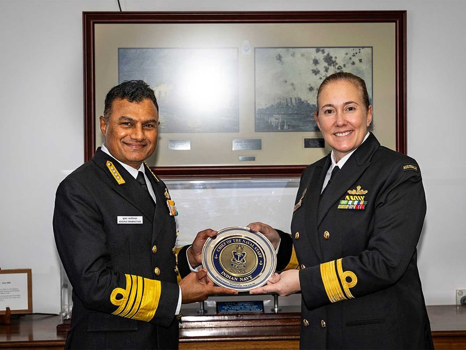 Chief of the Naval Staff, Admiral Krishna Swaminathan visits Australia (Photo/X@Indiannavy)