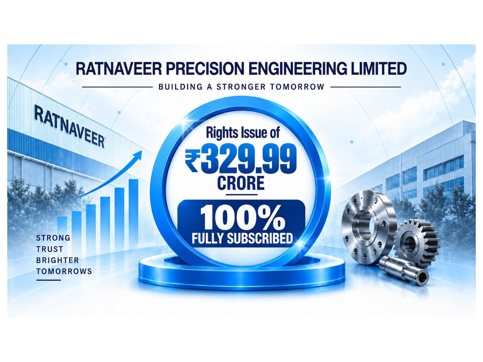 Ratnaveer Precision Engineering’s INR 329.99 Cr Rights Issue Fully Subscribed - Strong Shareholder Confidence
