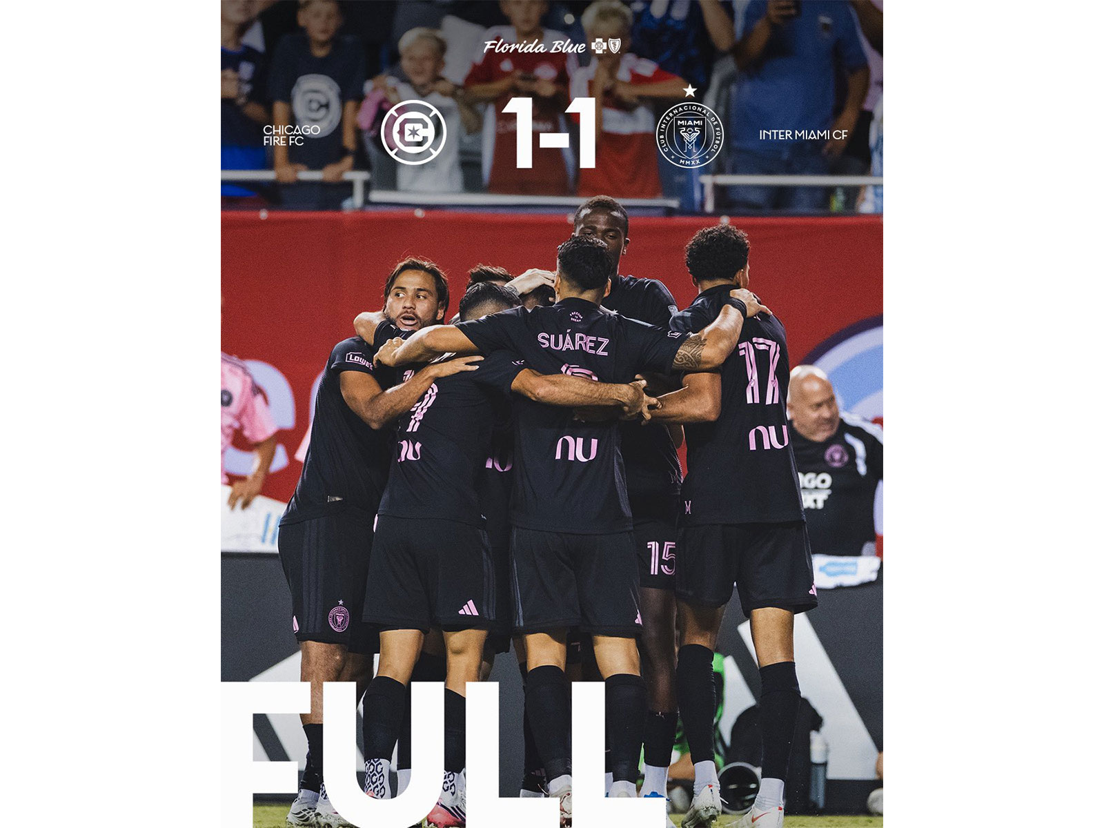 Inter Miami players celebrating. (Photo: @InterMiamiCF X)