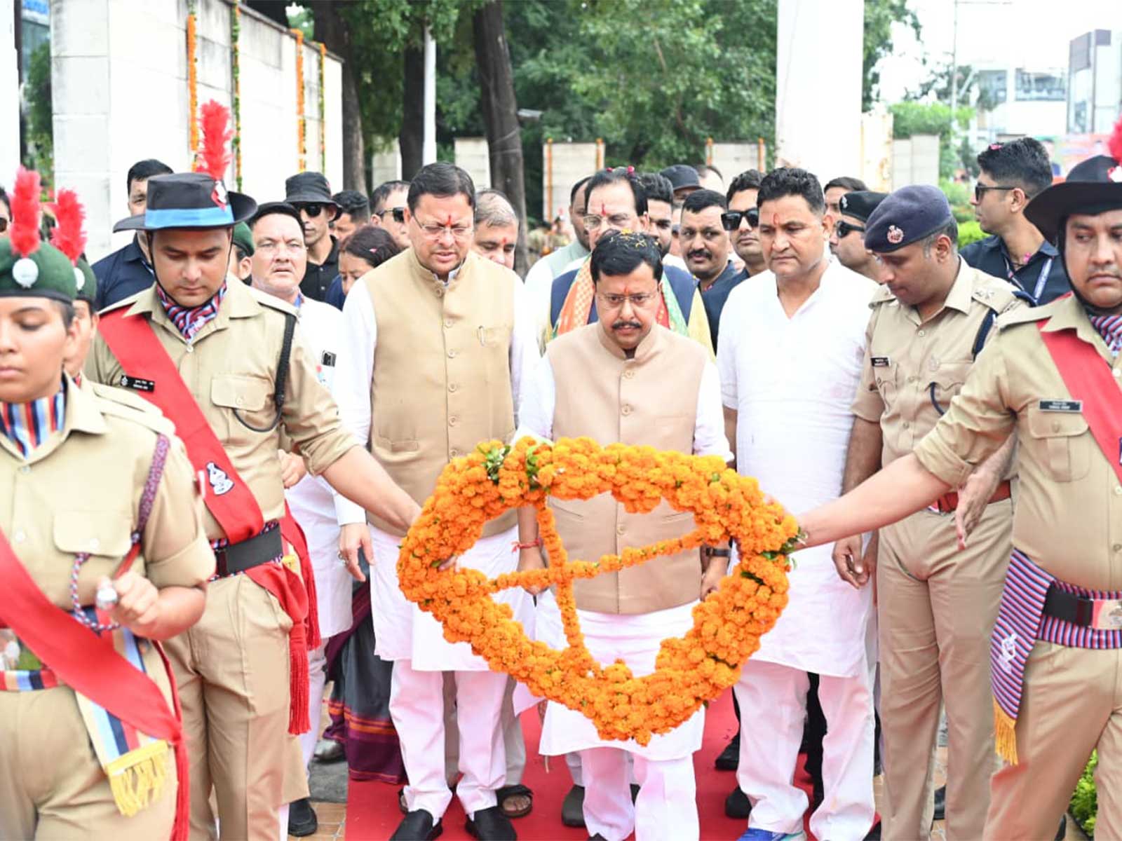 Uttarakhand Chief Minister Pushkar Singh Dhami and BJP president Nitin Nabin (Photo/ANI)