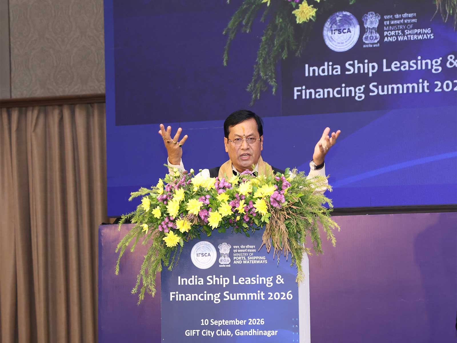 Union Minister Sarbananda Sonowal (Photo/Gujarat CMO)