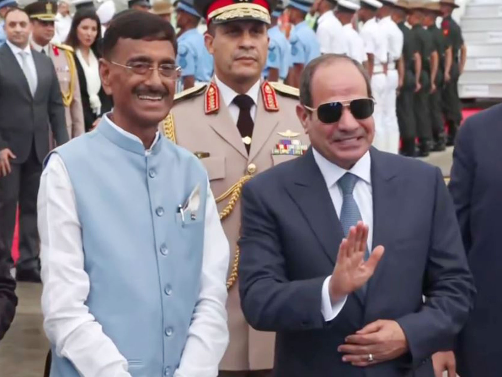 Egyptian President Abdel Fattah El-Sisi arrives in India for 18th BRICS Summit (Photo/ANI)