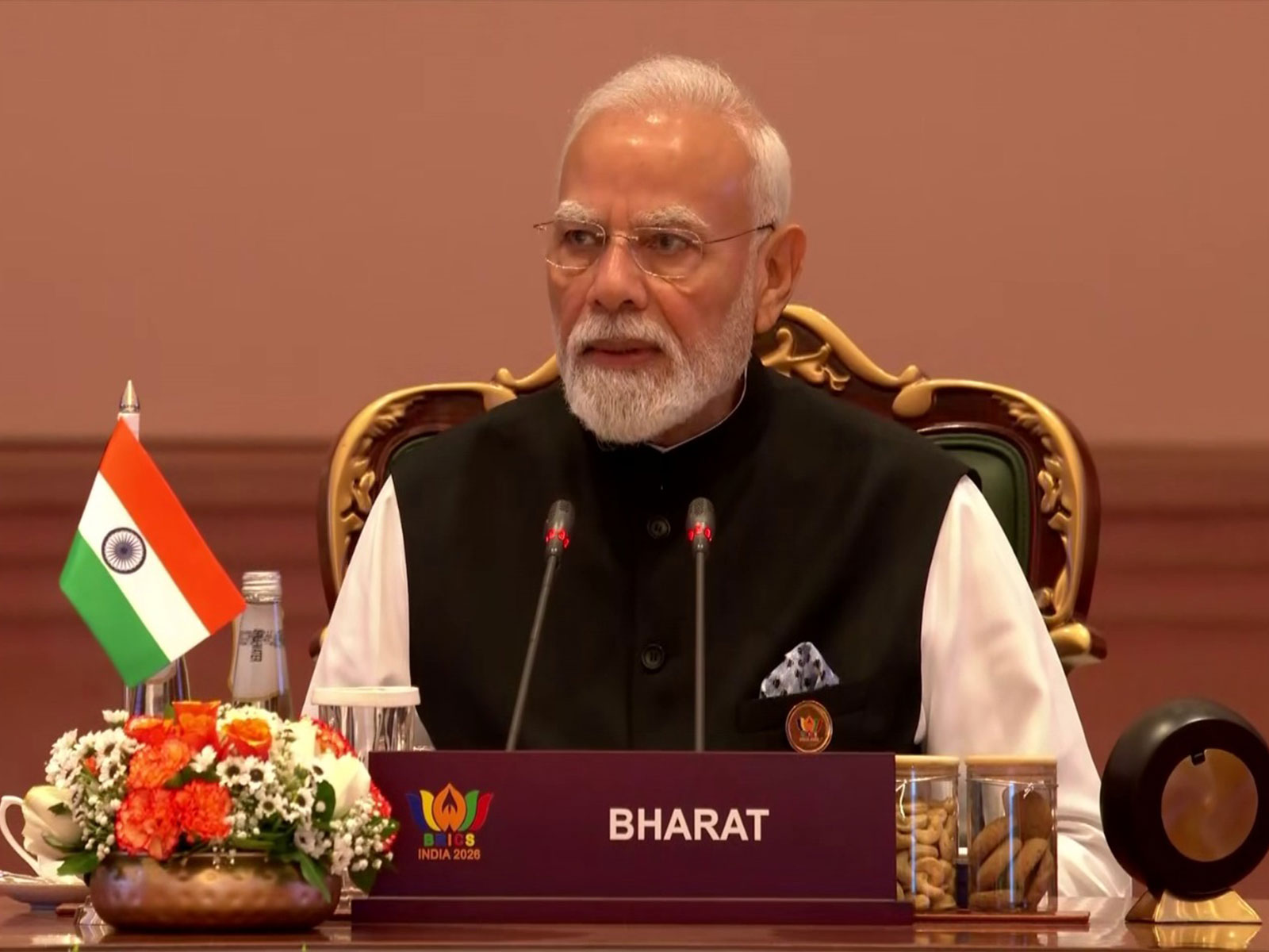 Prime Minister Narendra Modi at 18th BRICS Summit in New Delhi (Photo/ANI-DD)