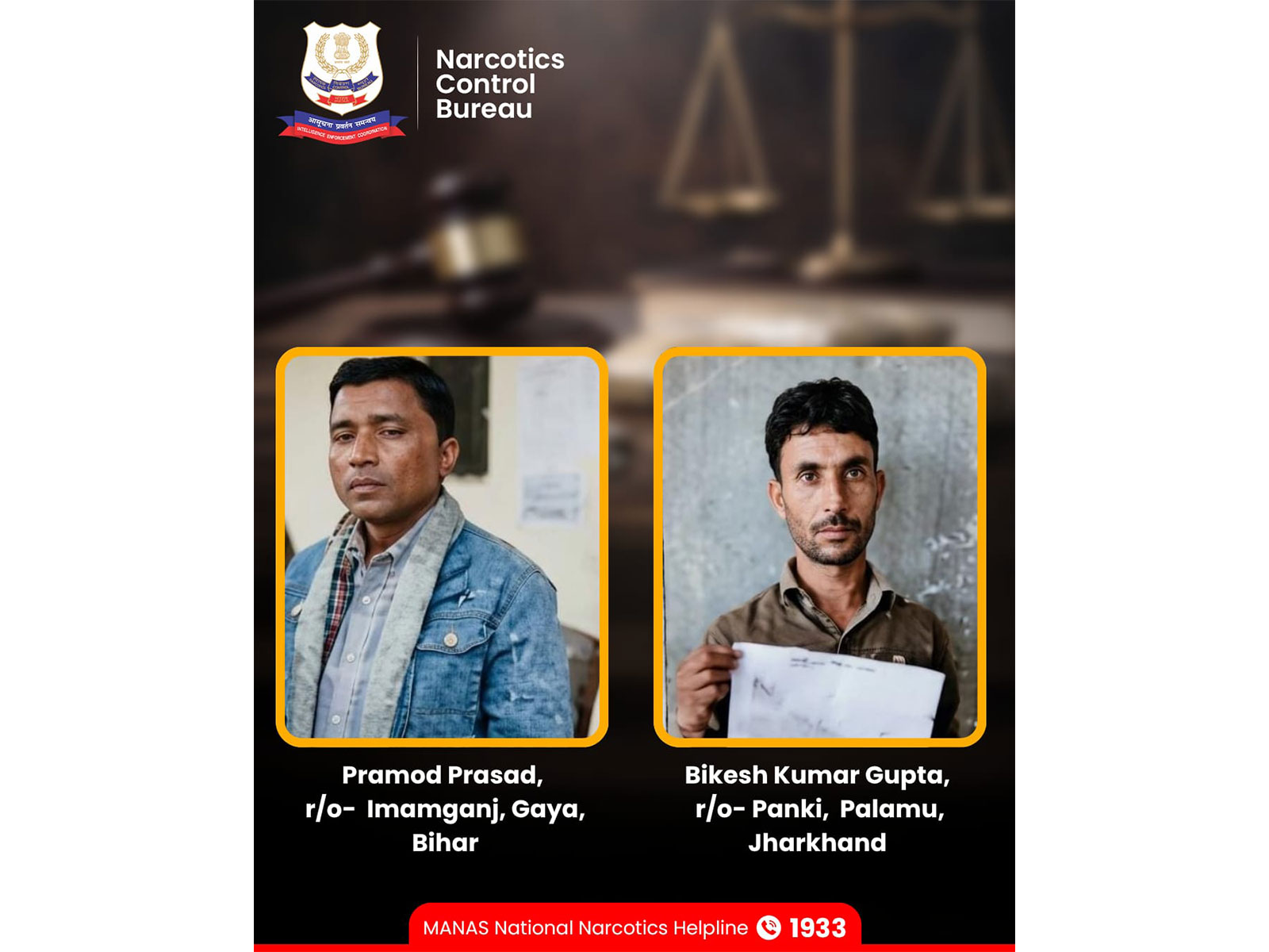 Two traffickers sentenced (Photo/X/@narcoticsbureau)
