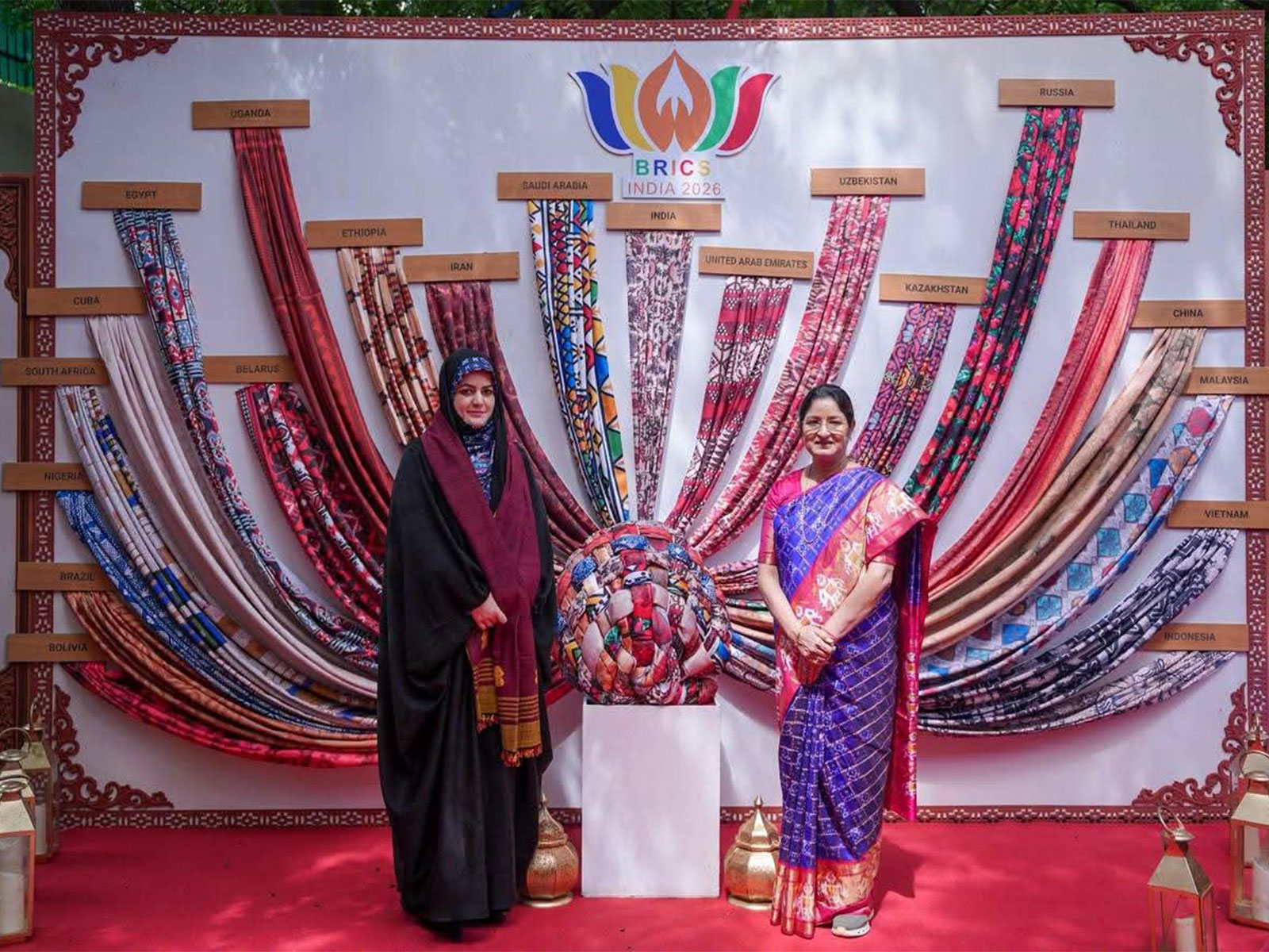  Women and Child Development Minister Annpurna Devi with welcomed Zahra Pezeshkian (Photo/X/@@Annapurna4BJP)