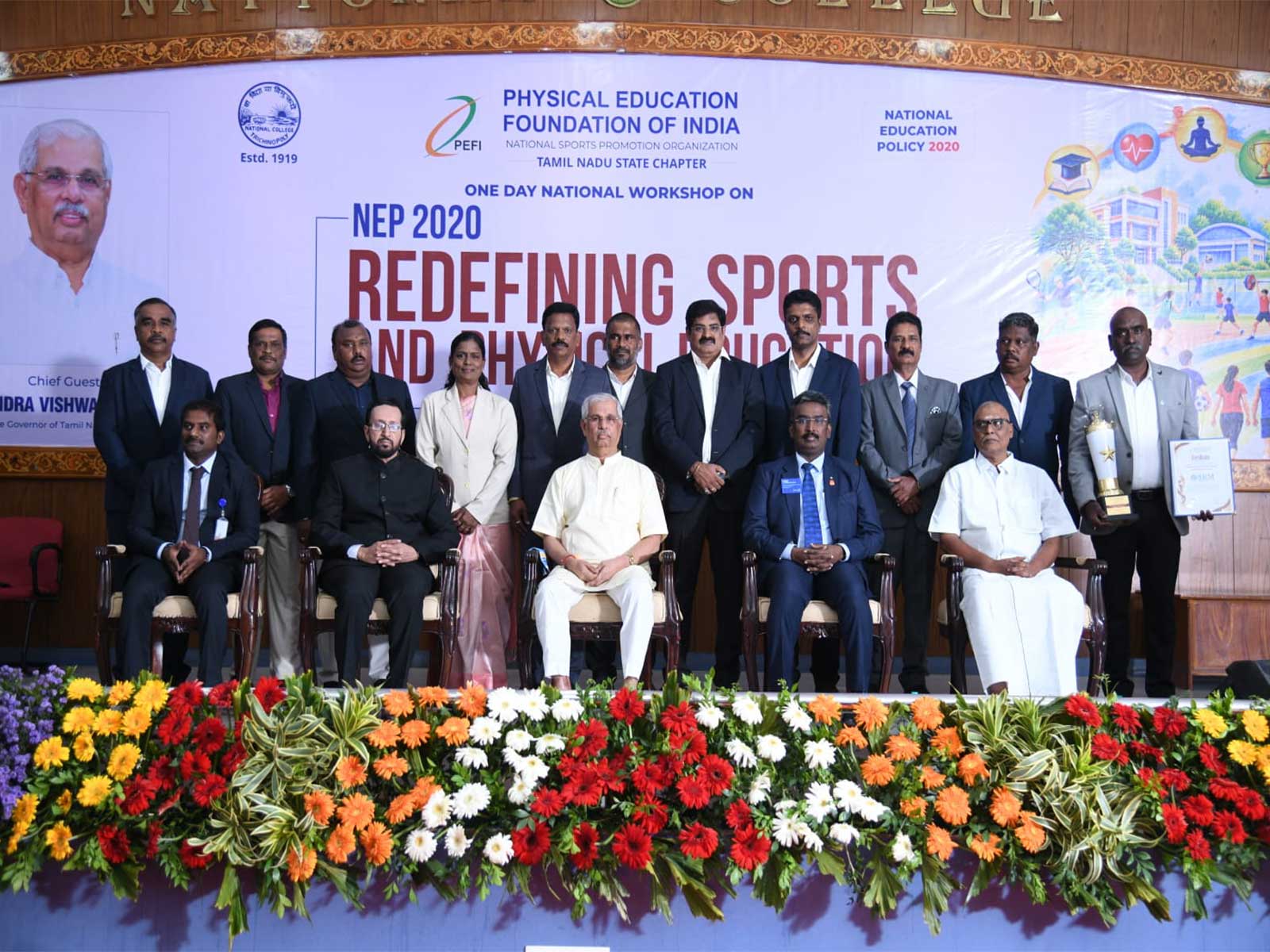 Tamil Nadu and Keralam Governor Rajendra Vishwanath Arlekar inaugurated the national workshop on NEP 2020. (Photo: Tamil Nadu and Keralam Governors' office)