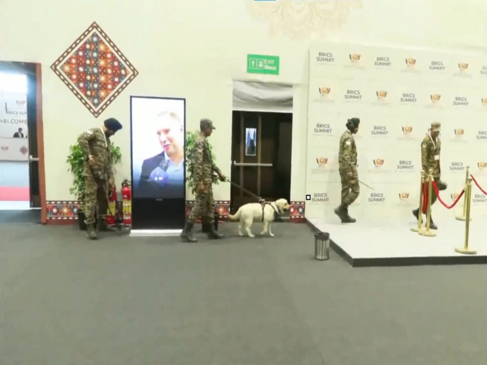Security tightened at Bharat Mandapam for final day of BRICS Summit (Photo:ANI) 