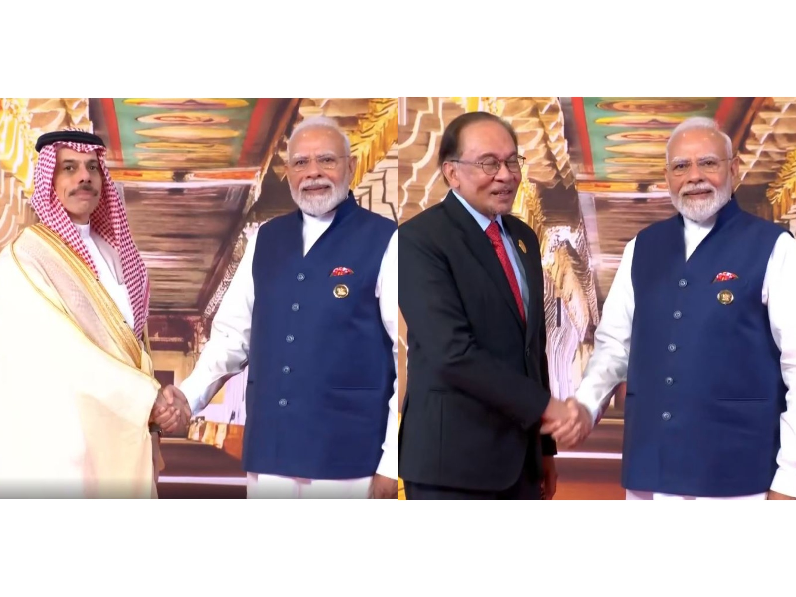 PM Narendra Modi with Malaysian PM Anwar Ibrahim and Saudi Arabia Foreign Minister Prince Faisal bin Farhan Al Saud (Photo/DD)