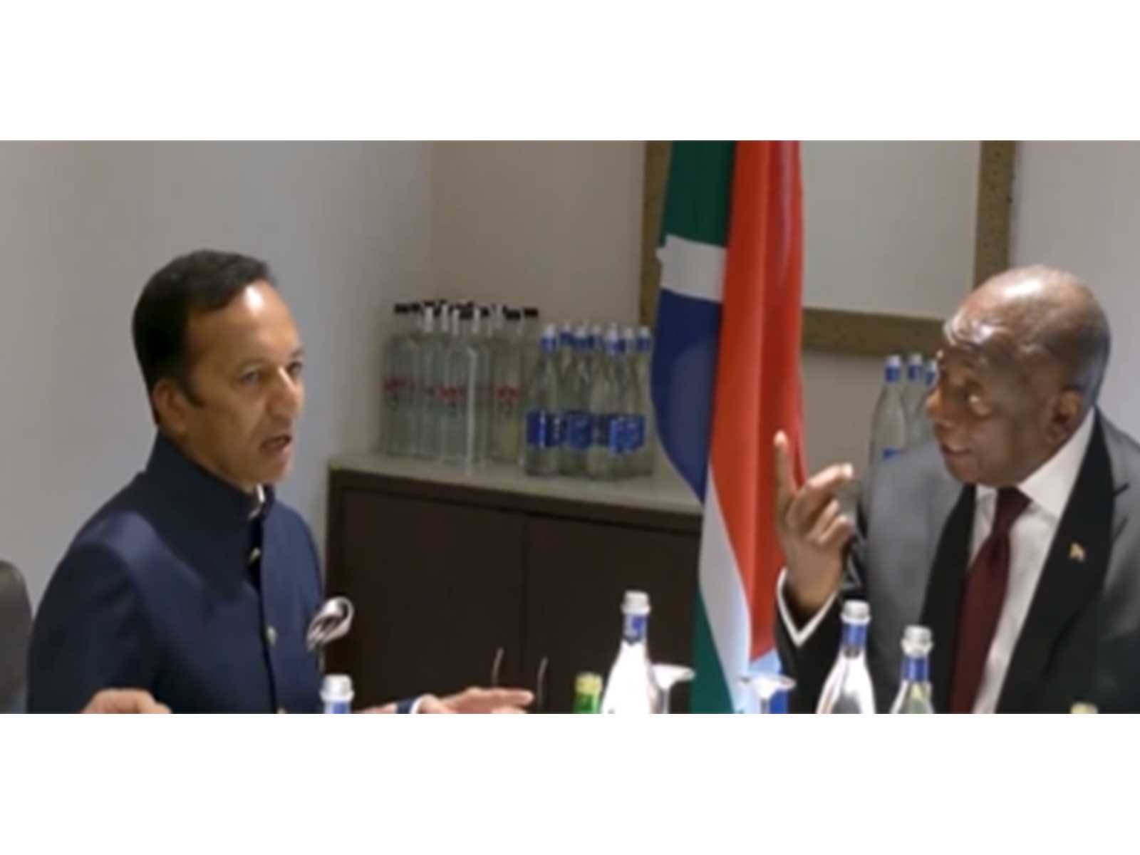 Naveen Jindal with South African President Cyril Ramaphosa (Photo/X_@MPNaveenJindal)