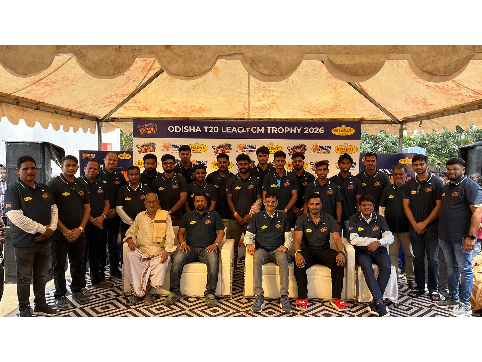 Kataka Panthers team members and team management ahead of the Odisha T20 League 2026. (Photo: OTL)