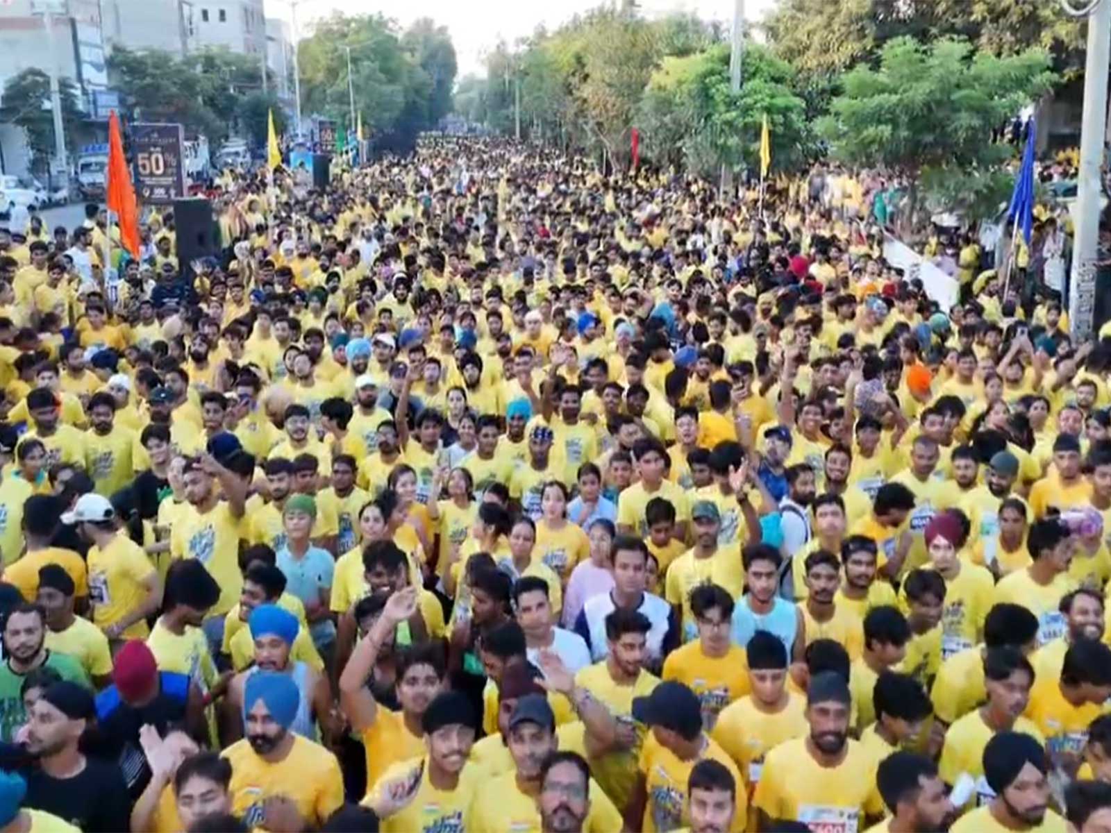 Youth of Punjab participating in the Youth Run Punjab 2026 in Bathinda (Photo: X/ @AAPPunjab)