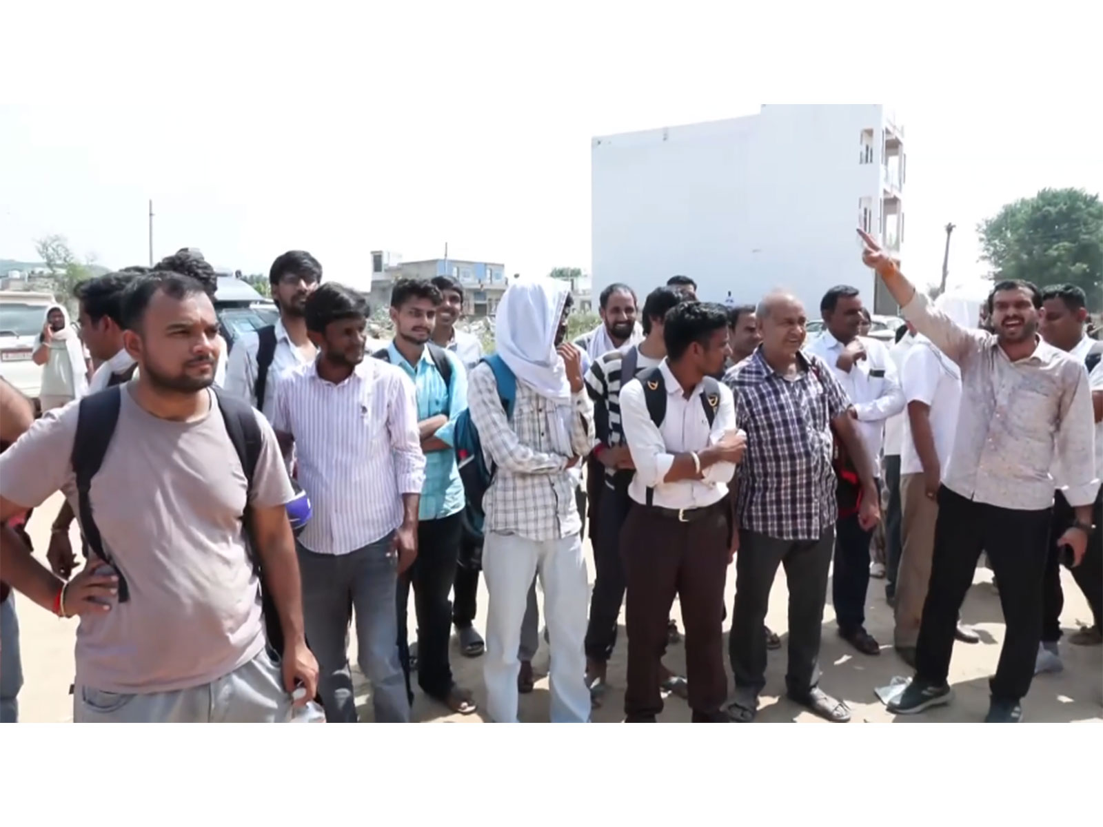 Visuals outside examination centre foro Rajasthan SET 2026 (Photo/ANI)