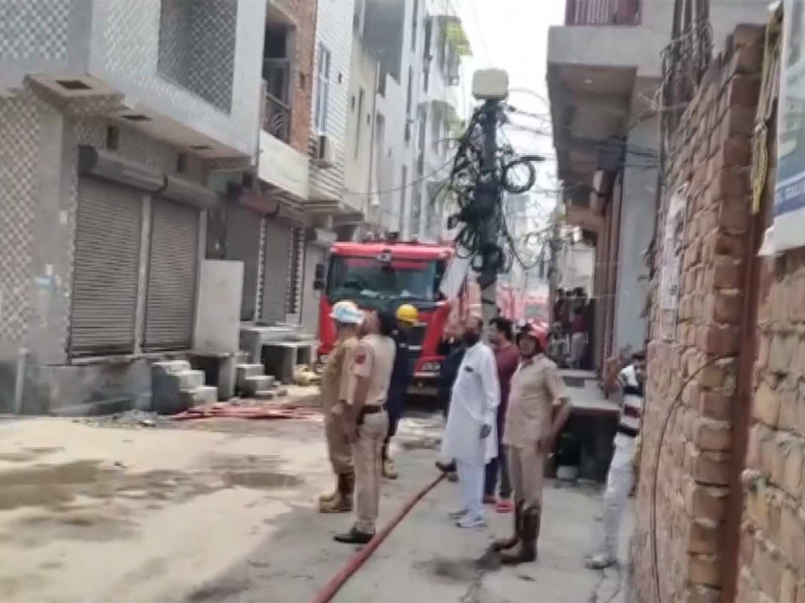 Fire broke out at a factory in Swaroop Nagar Delhi (Photo/ANI)