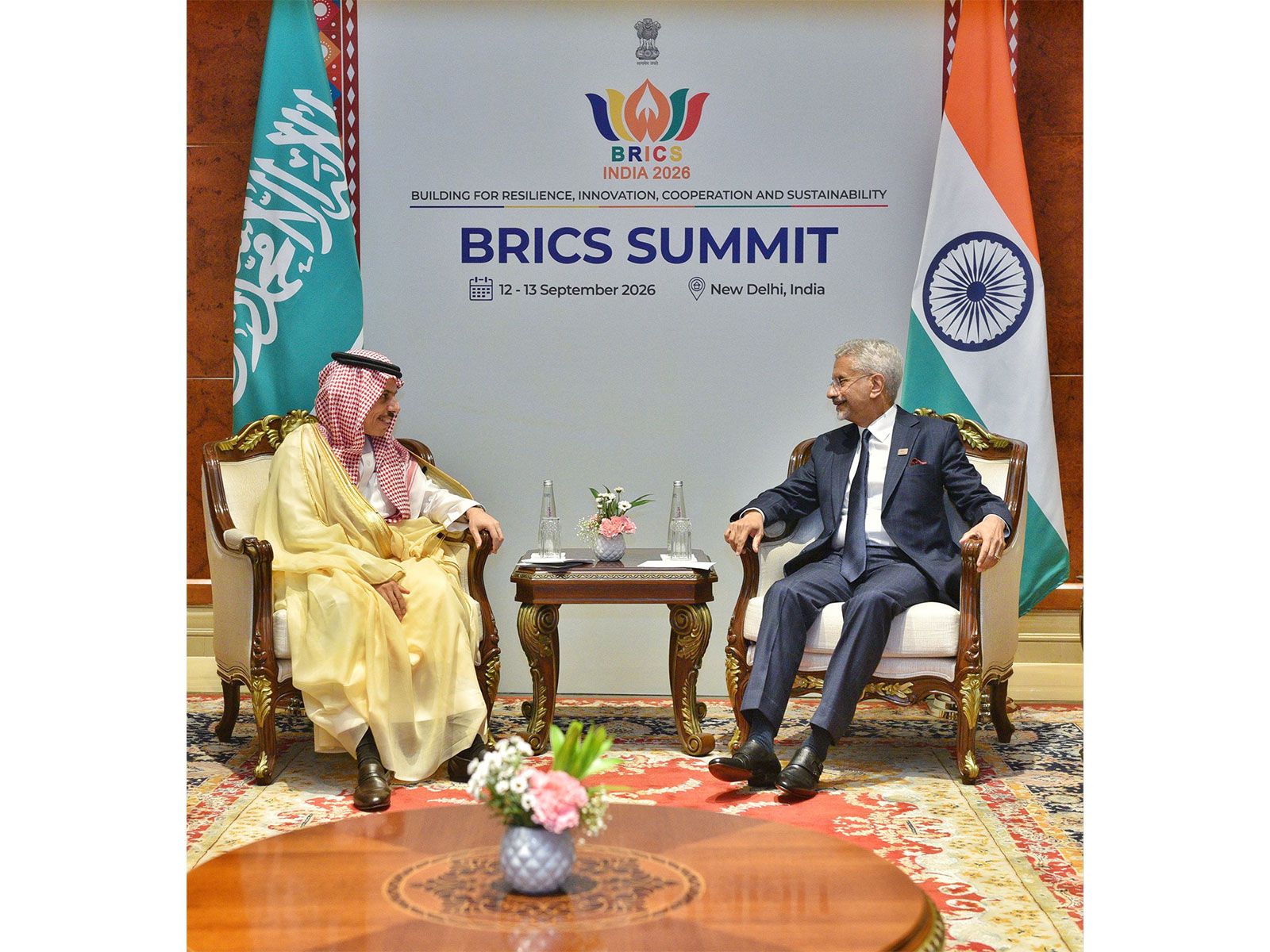 External Affairs Minister S Jaishankar with Saudi Arabia’s Foreign Minister Prince Faisal bin Farhan Al Saud (Photo: x/@DrSJaishankar)