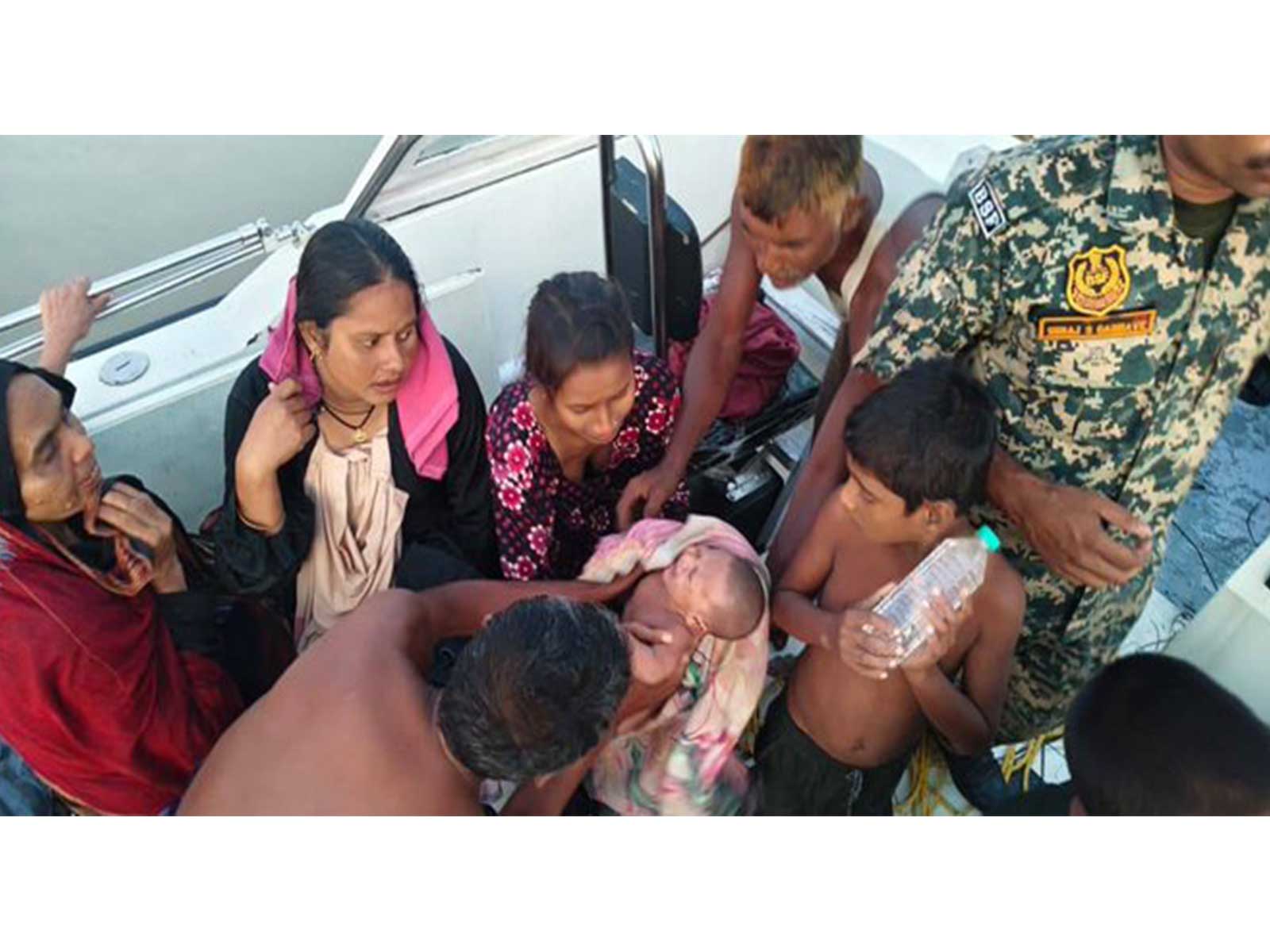 BSF rescues 10 Bangladeshi nationals, including children, from drowning (Photo/X/@BSF_India)