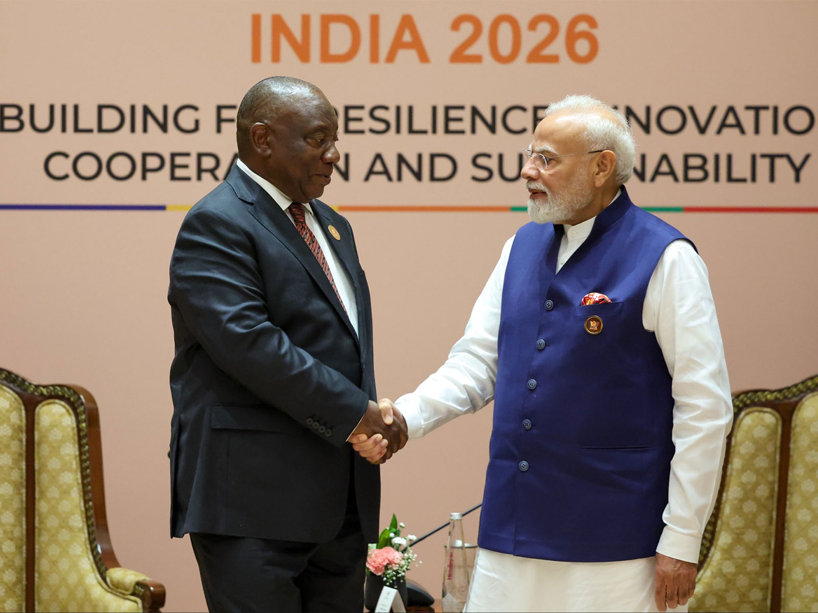  Prime Minister Narendra Modi and South African President Cyril Ramaphosa (Photo/X@narendramodi)