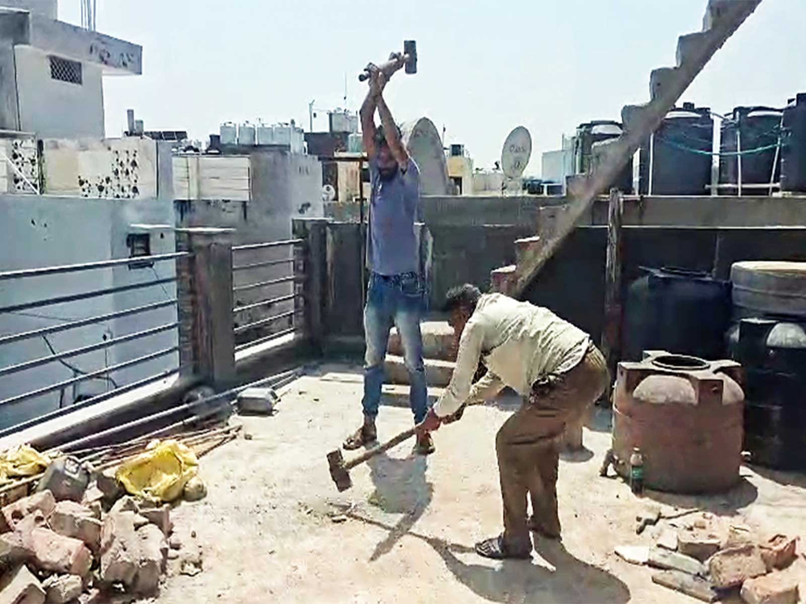 MCD workers demolishing illegal constructions (File Photo/ANI) 