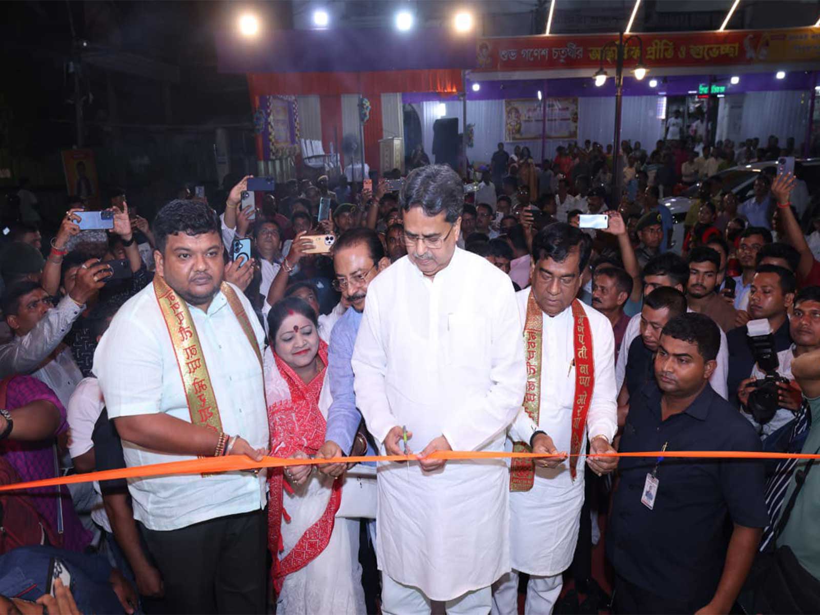 Chief minister Manik Saha inaugurating Ganesh Puja (Photo/X/@DrManikSaha2)