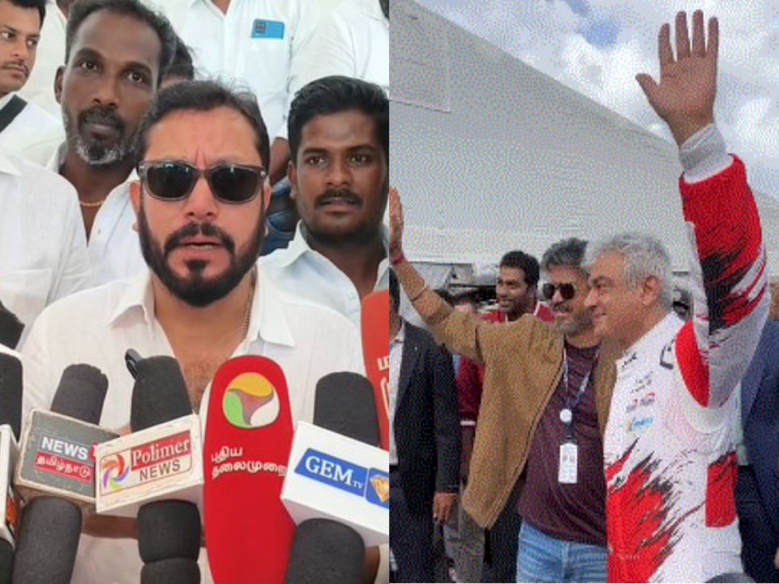 Tamil Nadu Minister A Srinath reacts to Vijay and Ajith Kumar's meeting (Photo/ANI/Instagram@silverstonecircuit)