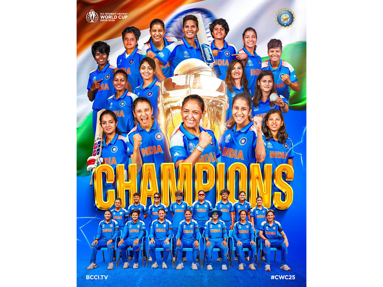 India clinch 8th Women's Asia Cup title (Photo: X/@BCCIWomen)