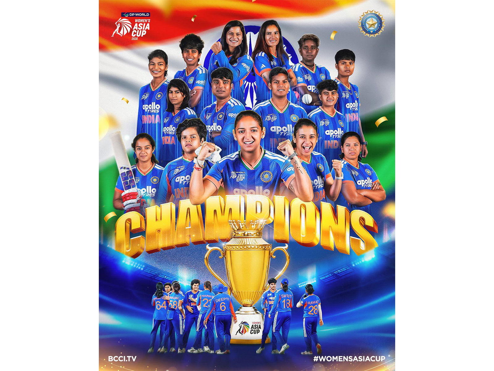 India clinches Asia women's title for record eight time (Pic/@AmitShah)