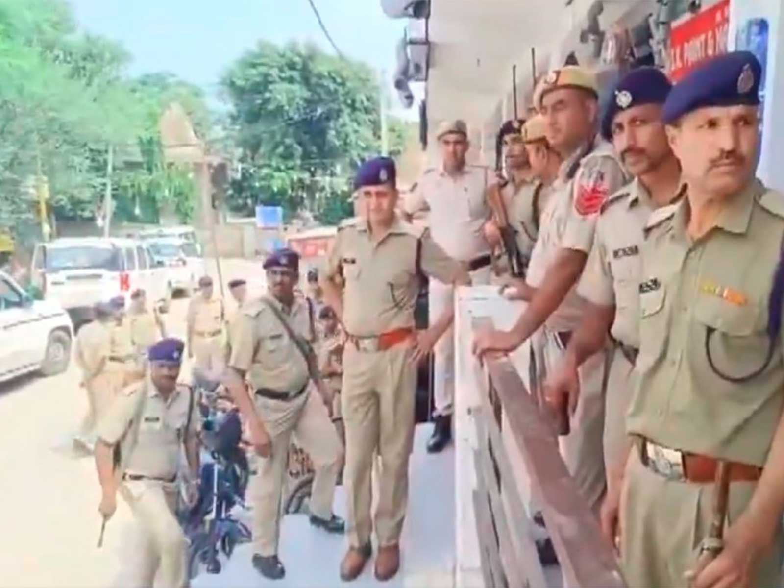Delhi Police at the site of incident (Photo/ANI)