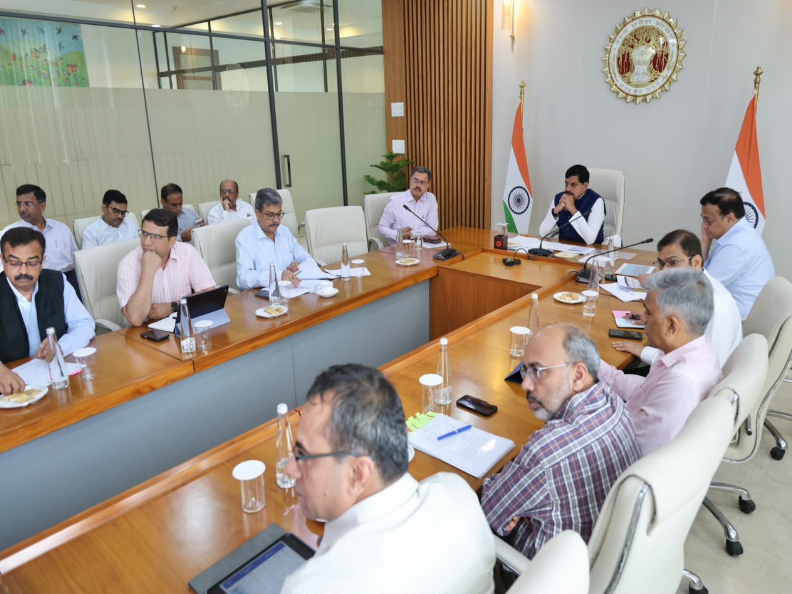 MP CM Mohan Yadav holds review meeting (Photo/DPR)
