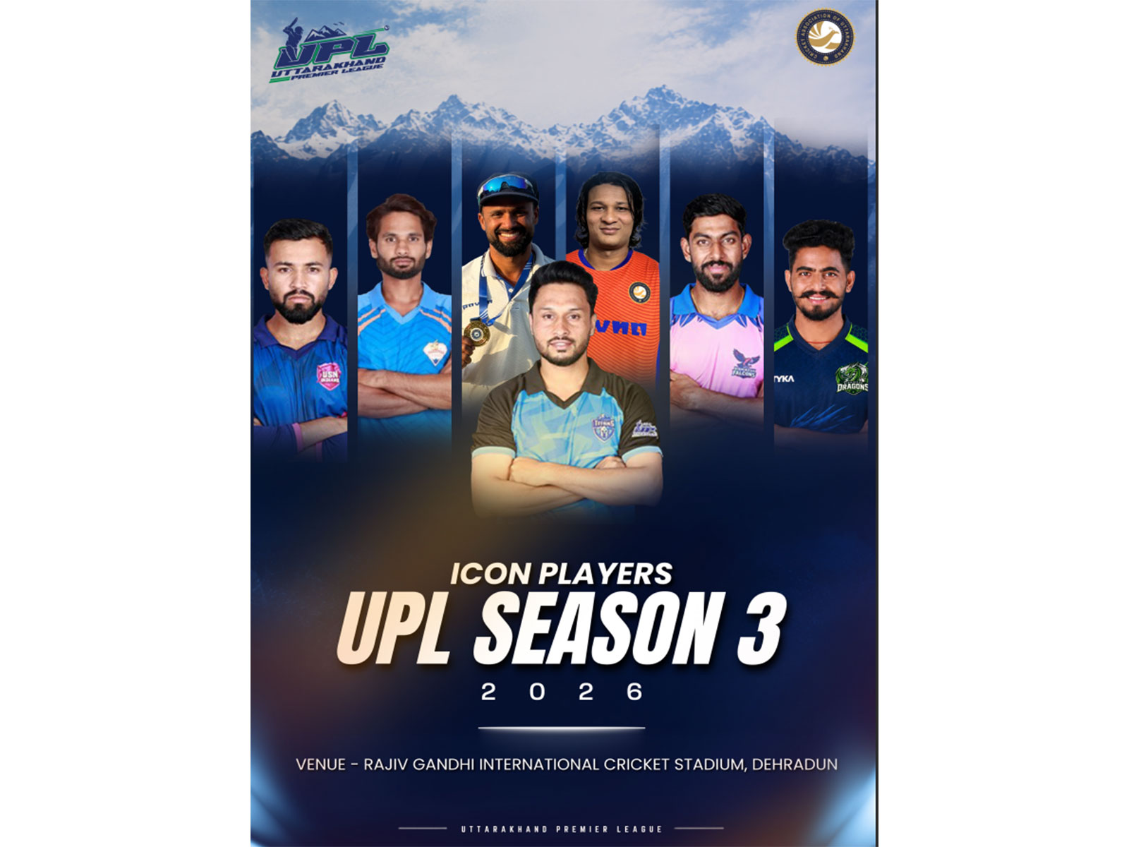 Uttarakhand Premier League 2026 Icon Players announced (Photo: Uttarakhand Premier League)