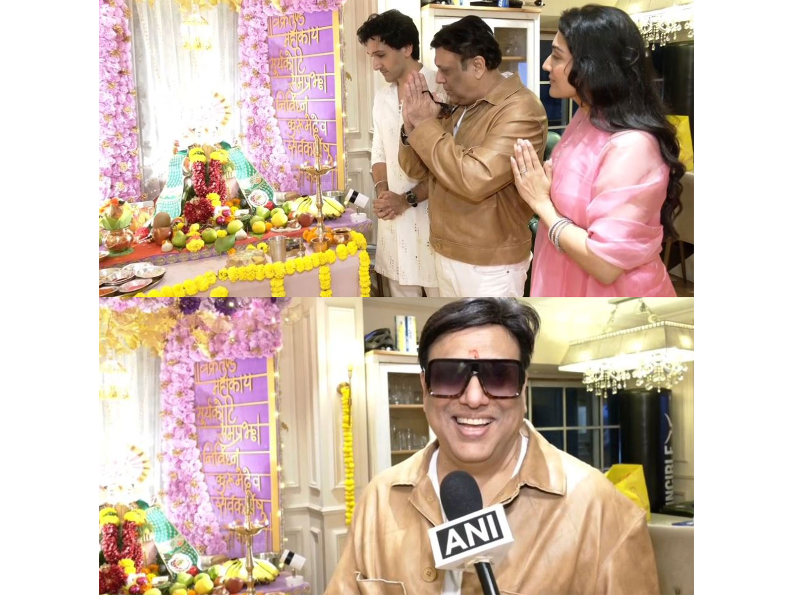 Actor Govinda with family (Photo/ANI)