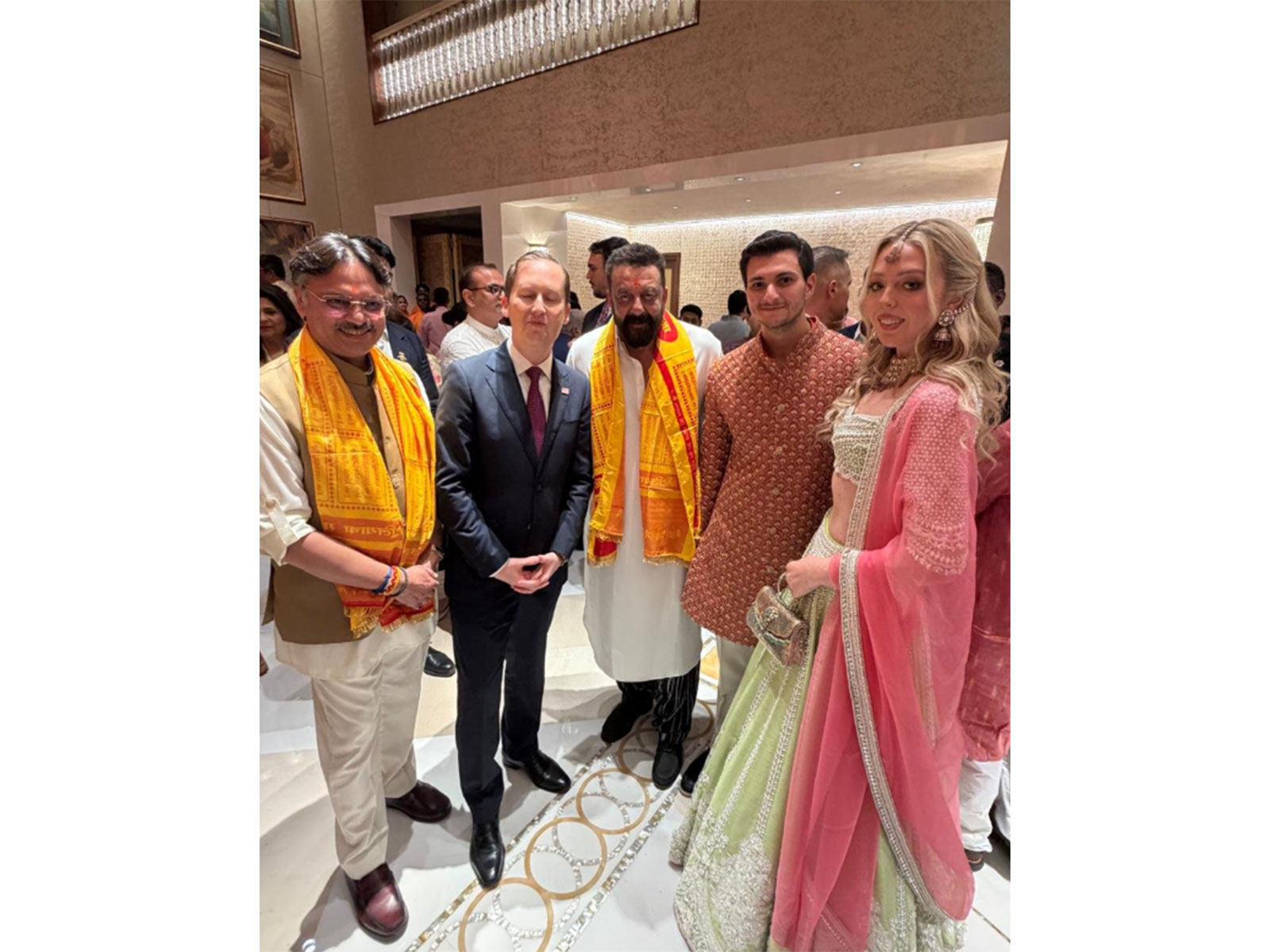 Sanjay Dutt with Tiffany Trump, Michael Boulos, US Ambassador to India Sergio Gor, Rajeshwari Singh (Photo/X/@@duttsanjay)