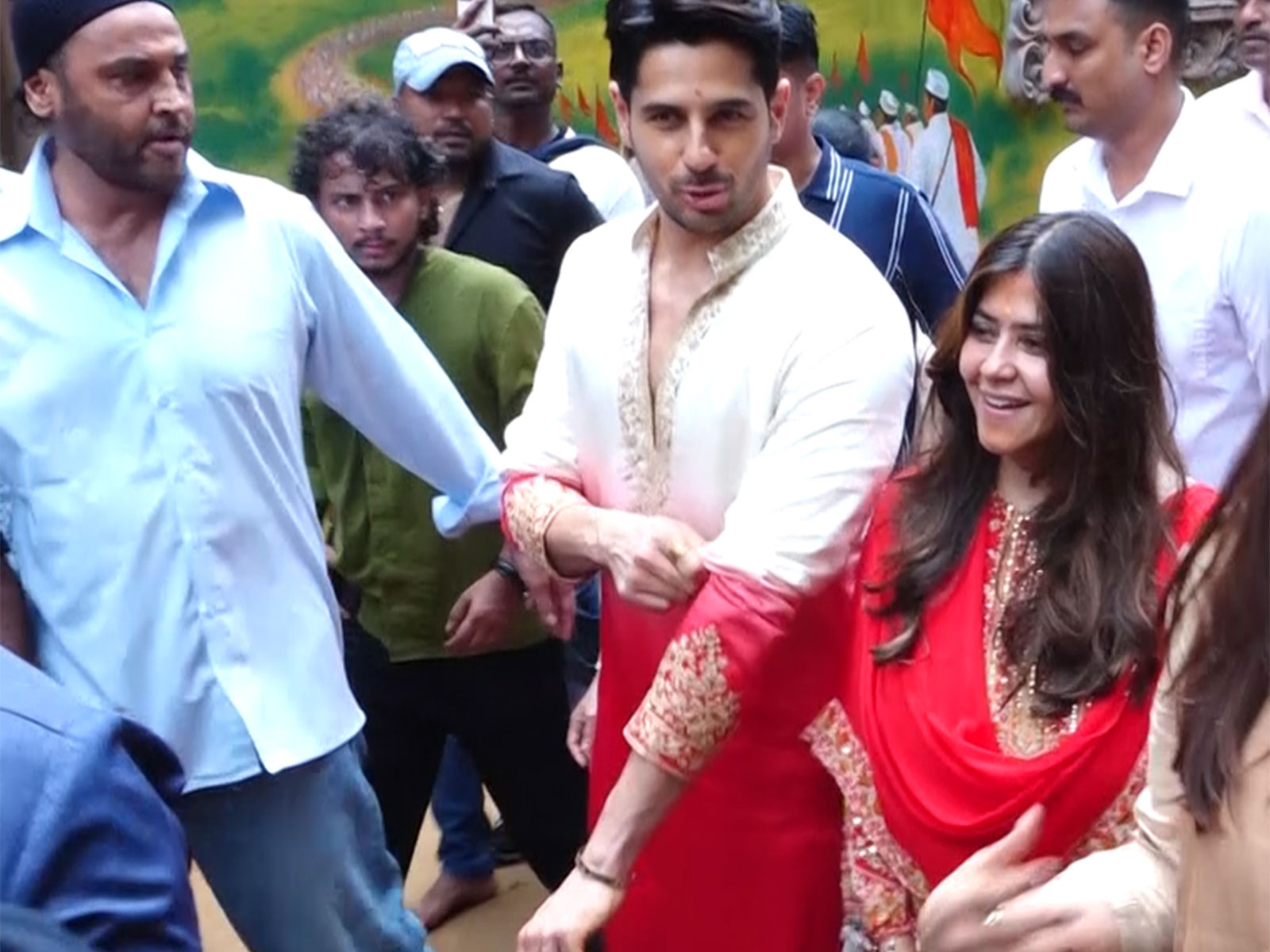 Sidharth Malhotra and Ektaa Kapoor (Image source:ANI)