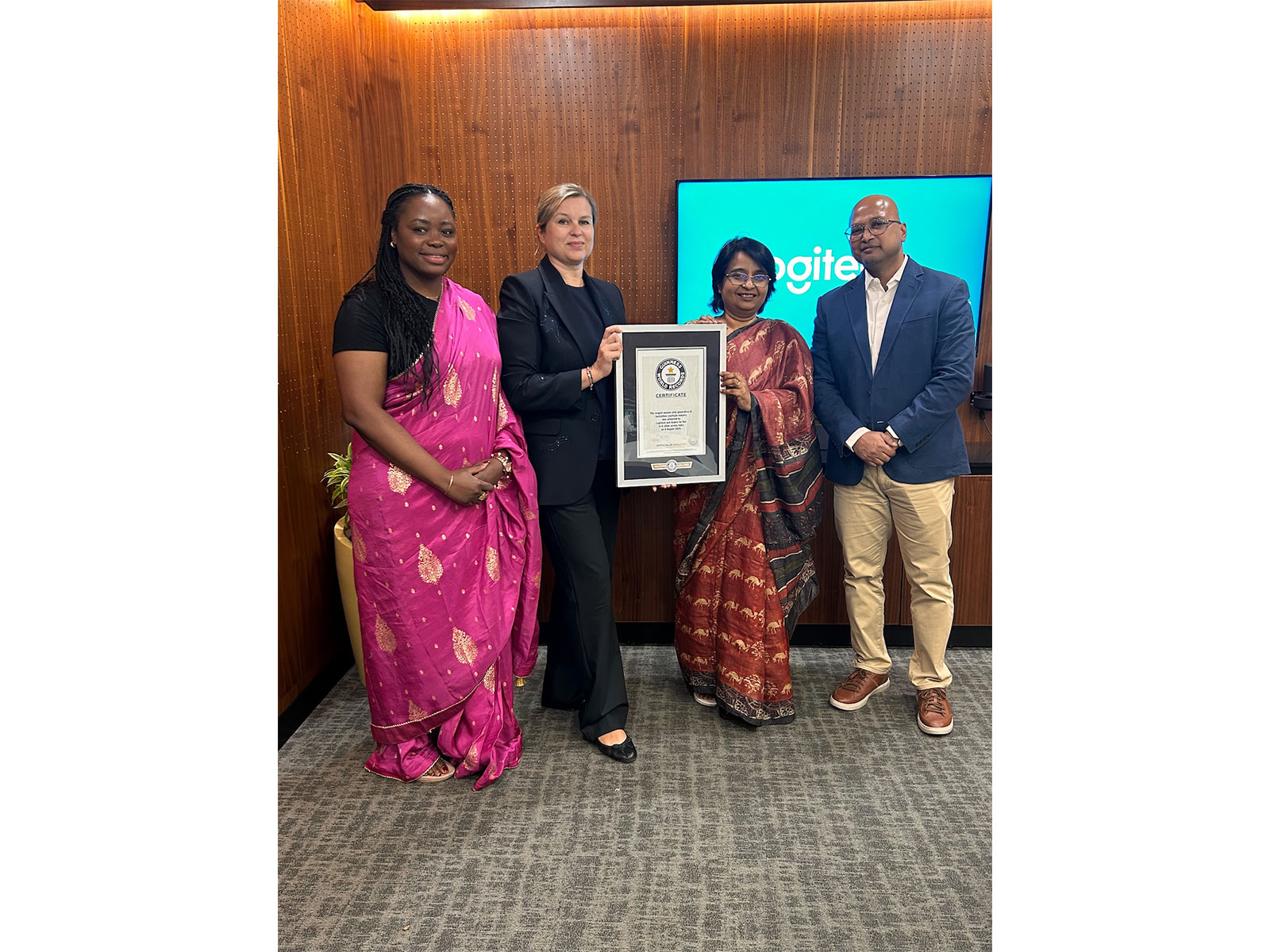 From Left: Grace Lokako, Logitech; Polina Anokhina, Logitech; Madhura DasGupta Sinha, Aspire For Her; Manoj Sahay, Logitech India