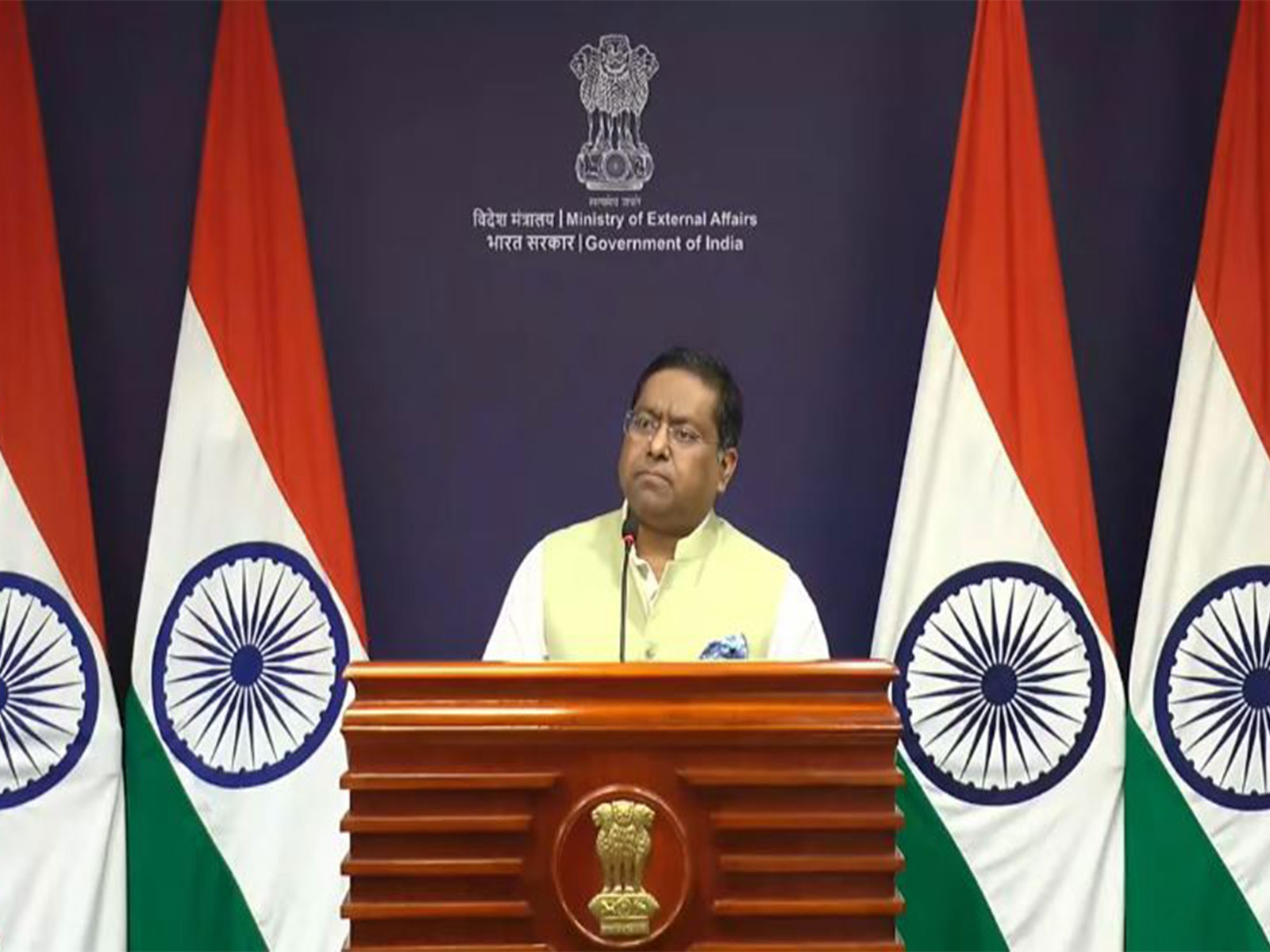 Ministry of External Affairs Spokesperson Randhir Jaiswal (Photo/Youtube@MEAIndia)