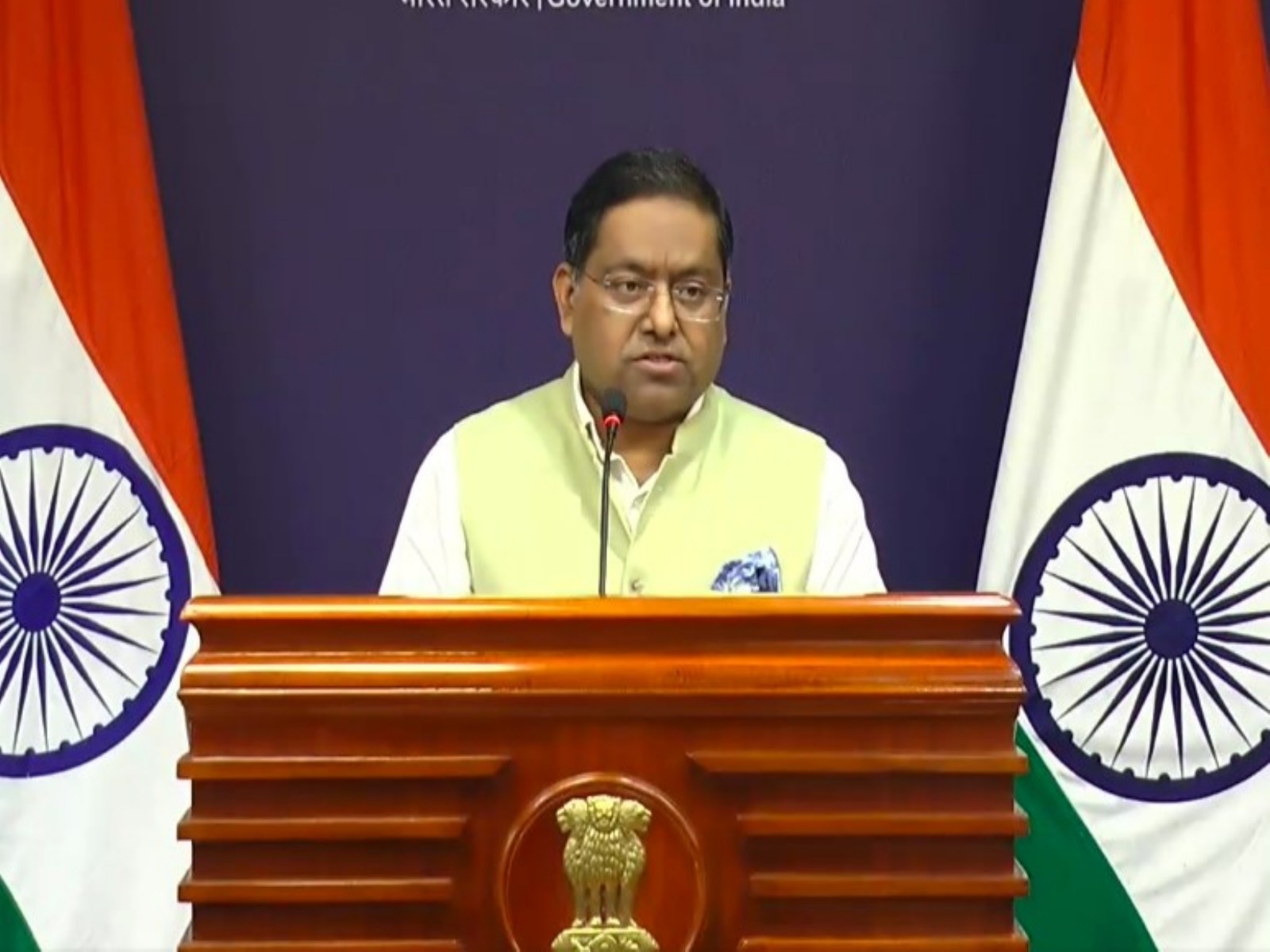 MEA spokesperson Randhir Jaiswal (Photo/ANI)