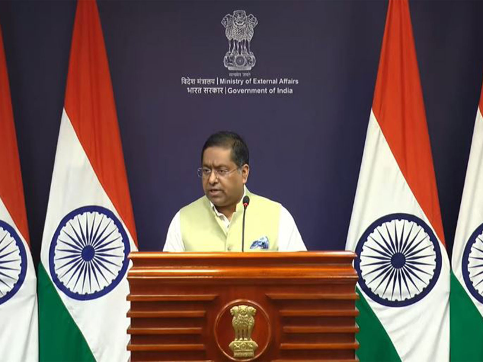 MEA Spokesperson Randhir Jaiswal (Photo/Youtube@MEAIndia)