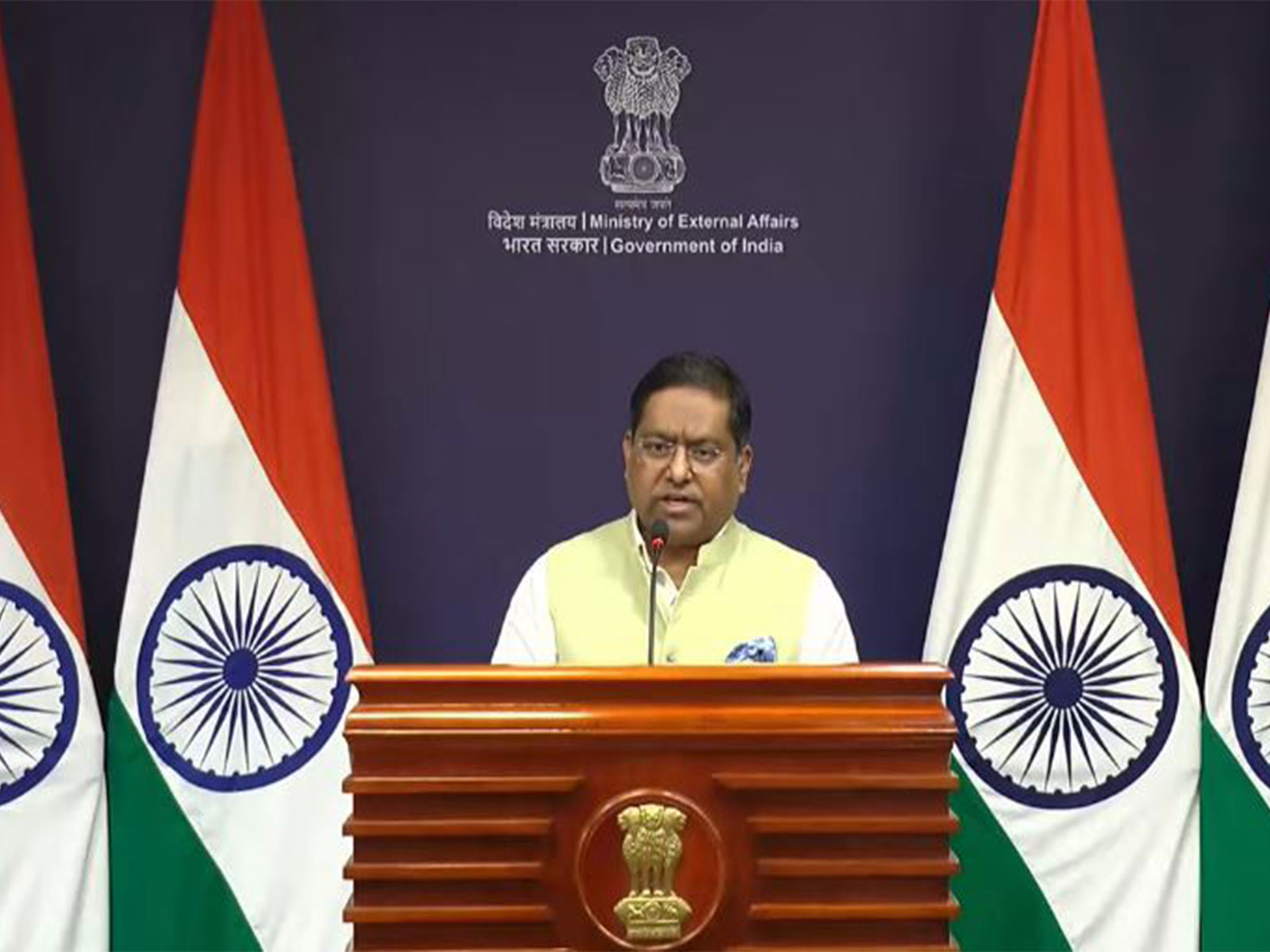 MEA Spokesperson Randhir Jaiswal (Photo/Youtube@MEAIndia)