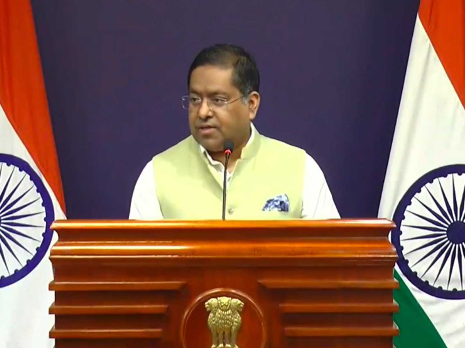 MEA Spokesperson Randhir Jaiswal (Photo/ANI)