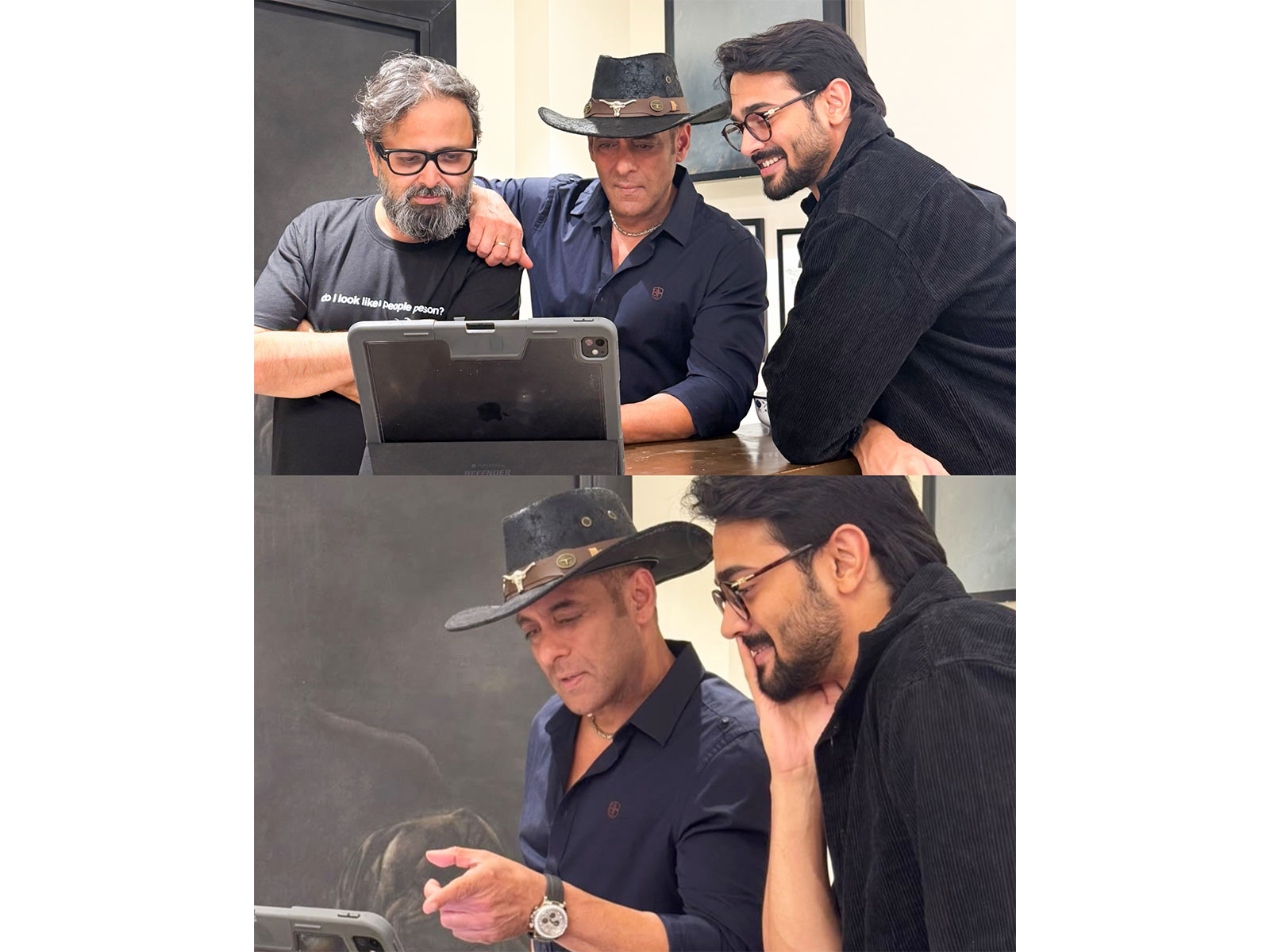Salman Khan with 'The Revolutionaries' director Nikkhil Advani, actor Bhuvan Bam (Photo/Instagram@bhuvam.bam22)