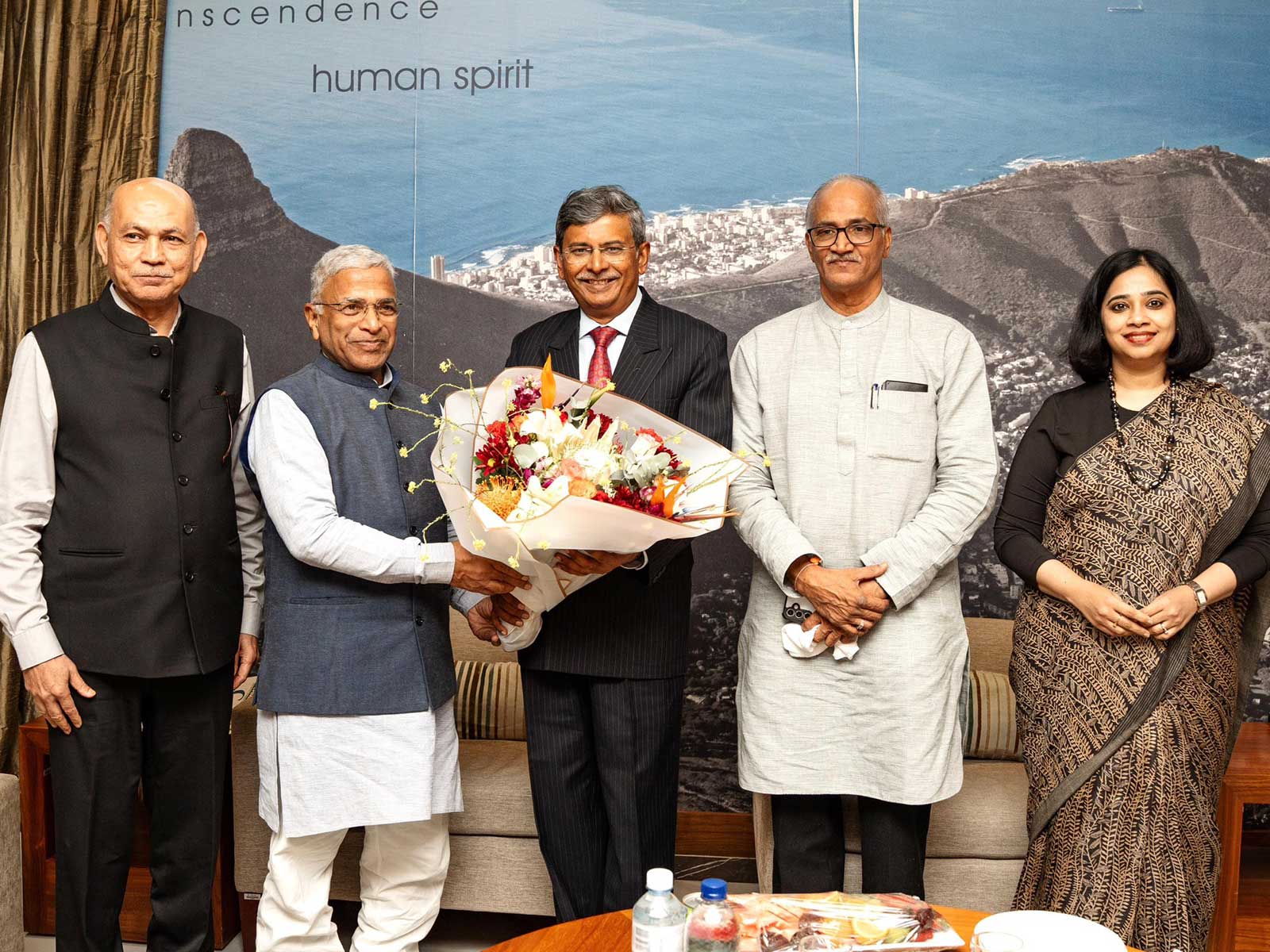 High Commissioner of India Prabhat Kumar welcomes Harivansh Narayan Singh, where he leads the Indian Parliamentary Delegation at the 69th Commonwealth Parliamentary Conference (File Photo/X@IndiainCapeTown)