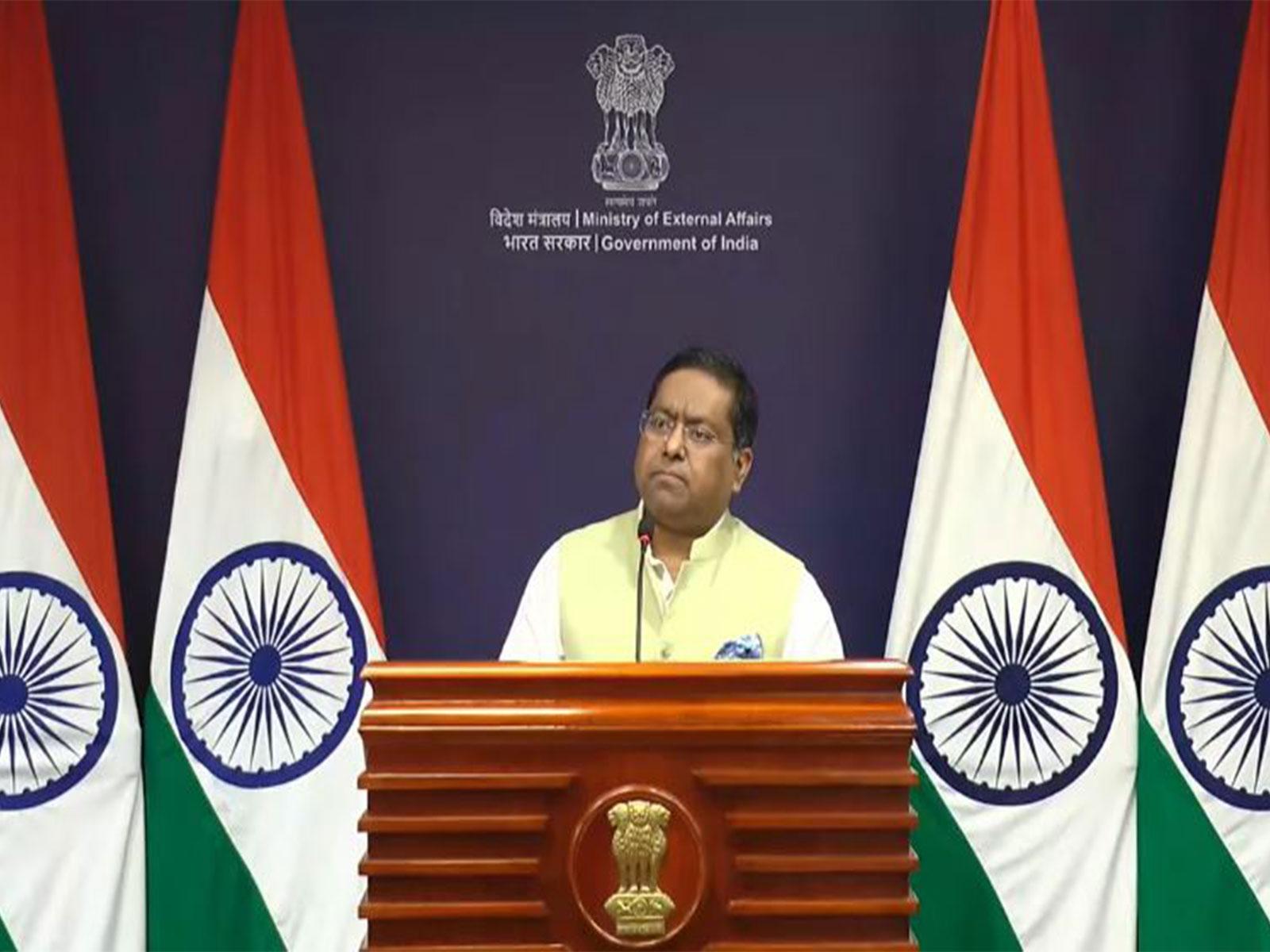 MEA Spokesperson Randhir Jaiswal (Photo/Youtube@MEAIndia)
