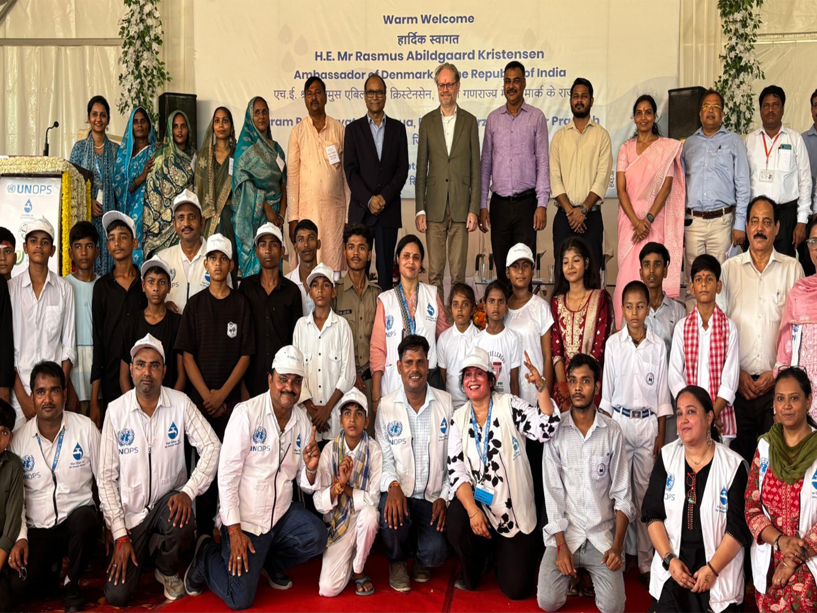 Danish Ambassador Rasmus Abildgaard Kristensen attends 'Jal Arpan' ceremony in Duhau village