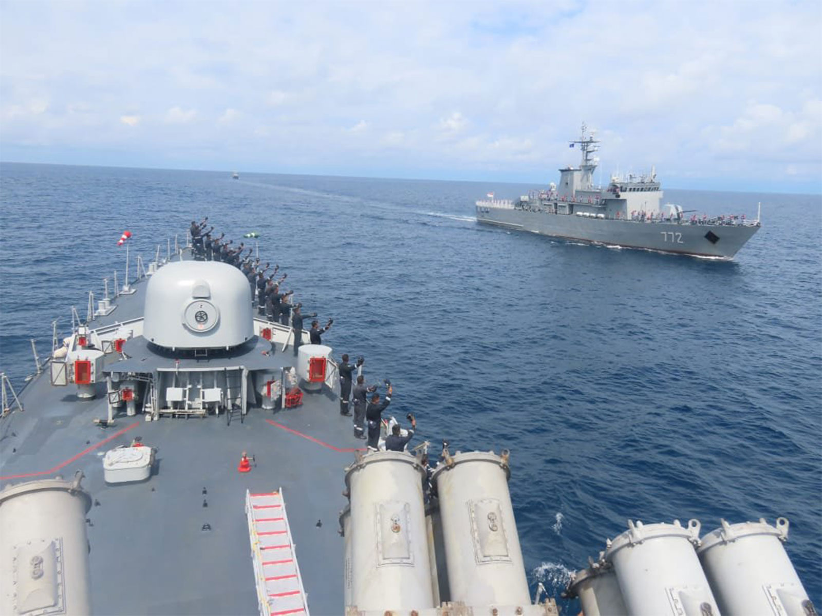 INS Karmuk and LCU 51 makes port call at Yangon, Myanmar (Photo/X@AN_Command)